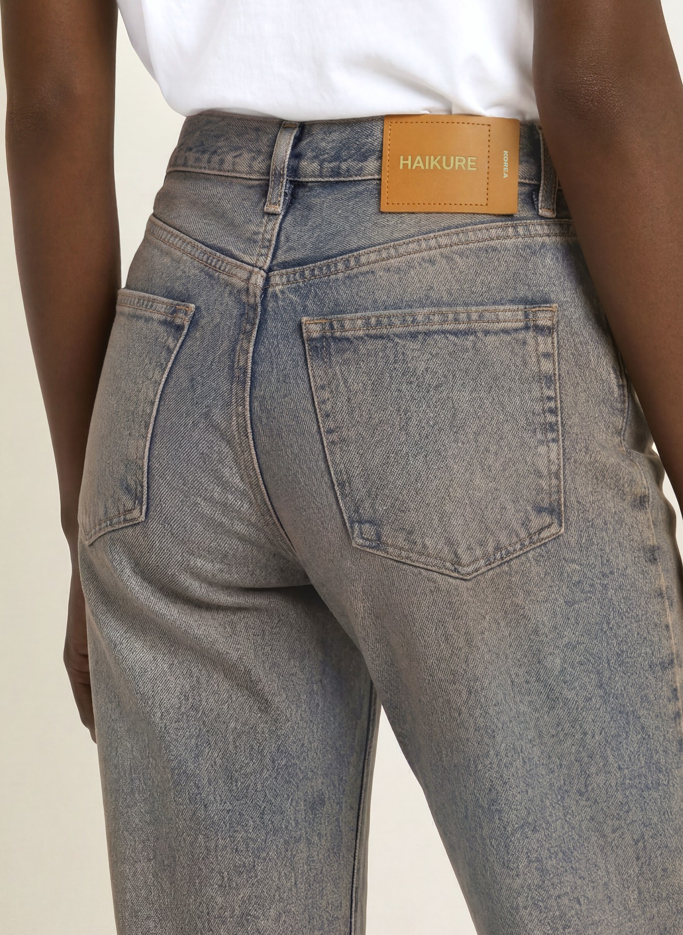 HAIKURE Jeansy flared KOREA: L0940 ZIGGY BLUE