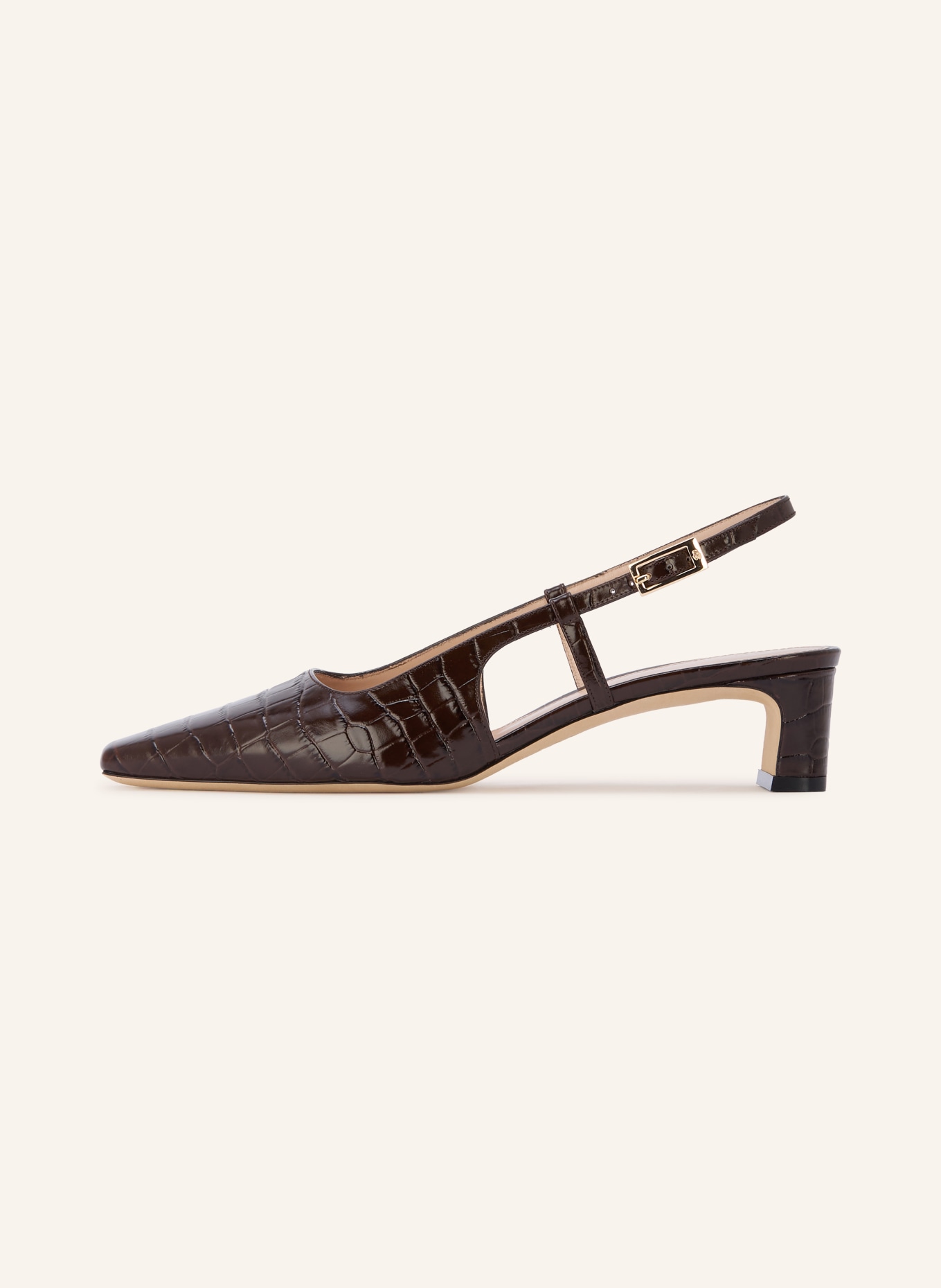 STUART WEITZMAN BABY BABETTE Slingback pumps: BROWN / DARK BROWN