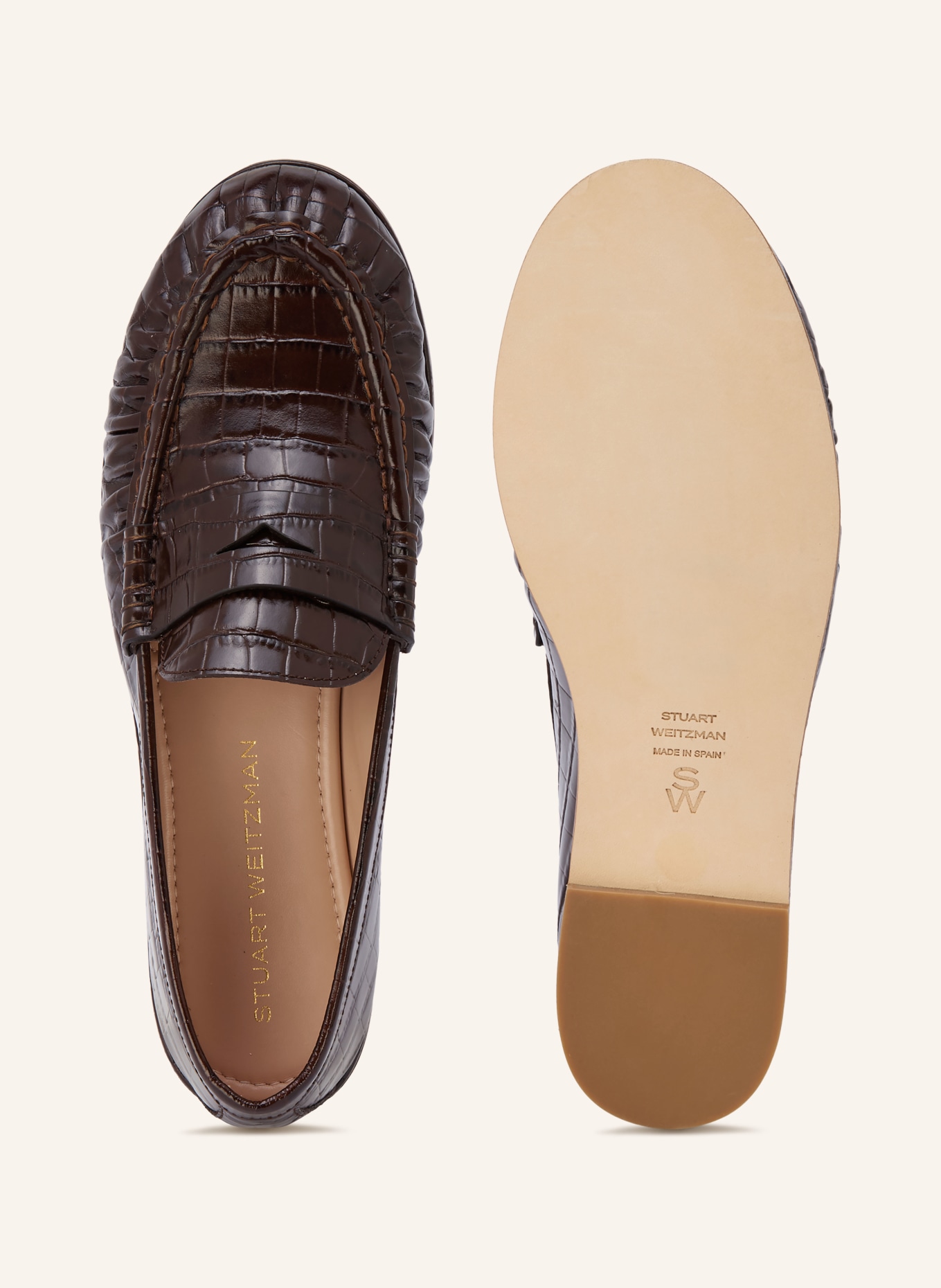 STUART WEITZMAN SPENCER Penny loafer: DARK BROWN