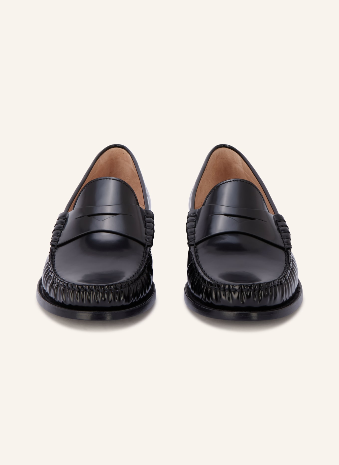 STUART WEITZMAN LOTTIE Penny loafer: BLACK