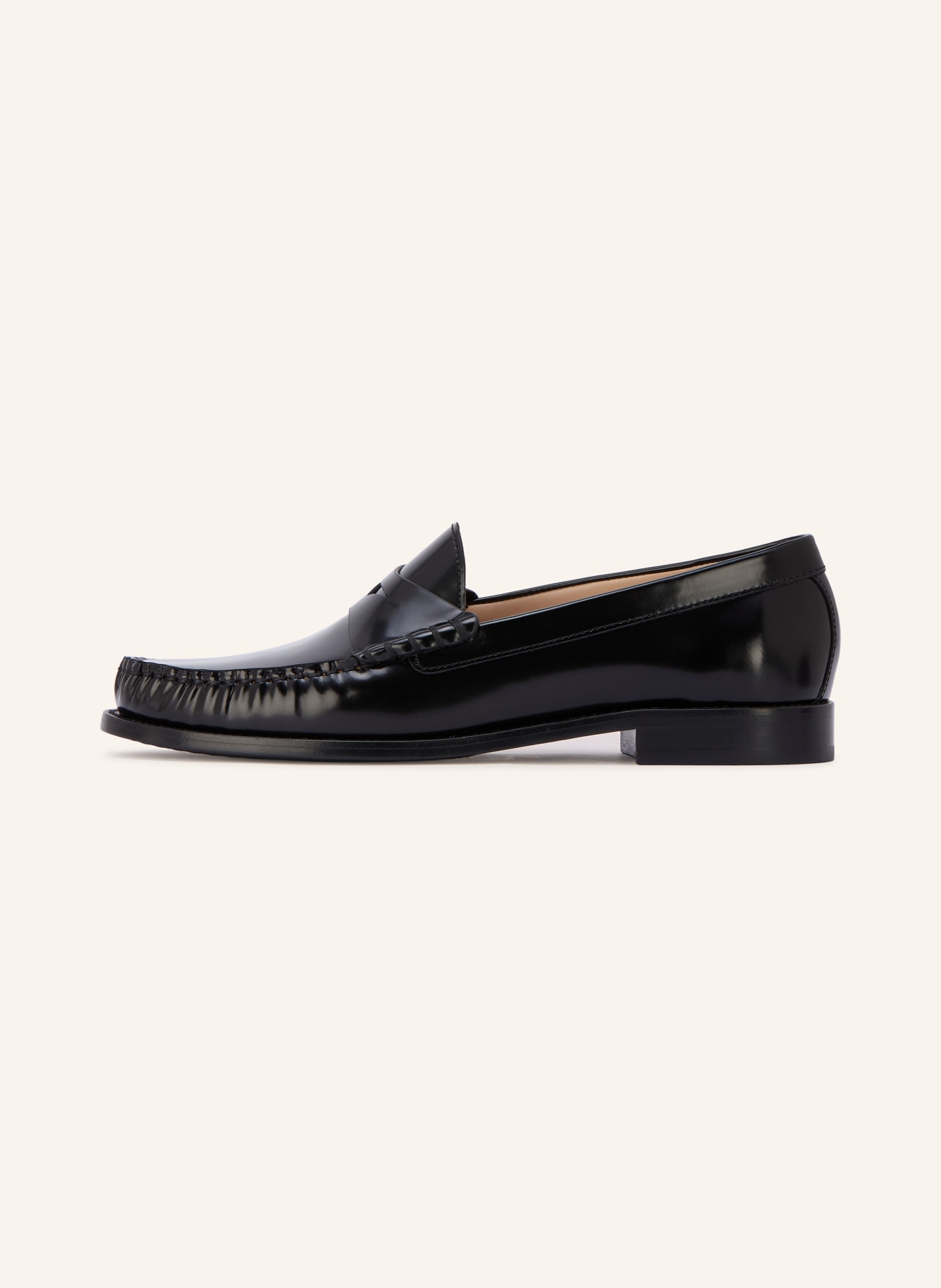 STUART WEITZMAN LOTTIE Penny loafer: BLACK