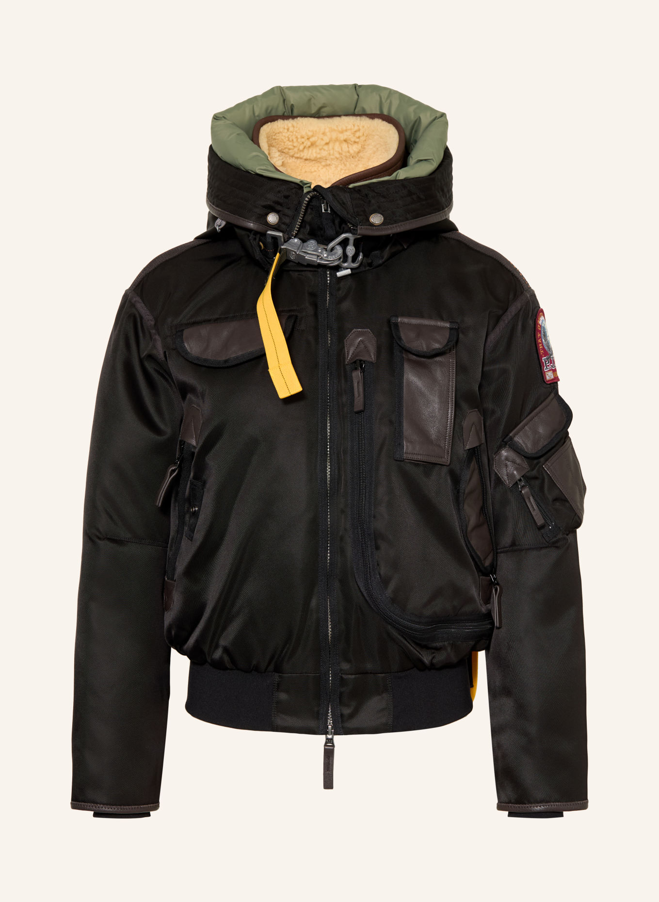 PARAJUMPERS Daunenblouson GOBI 20TH: SCHWARZ / DUNKELBRAUN / OLIV