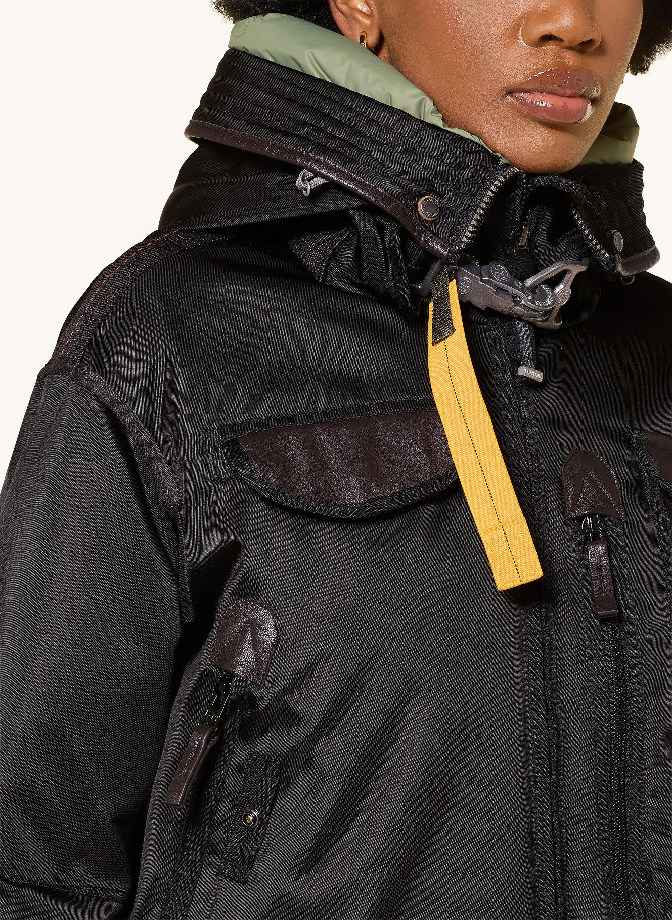 PARAJUMPERS Daunenblouson GOBI 20TH: SCHWARZ / DUNKELBRAUN / OLIV