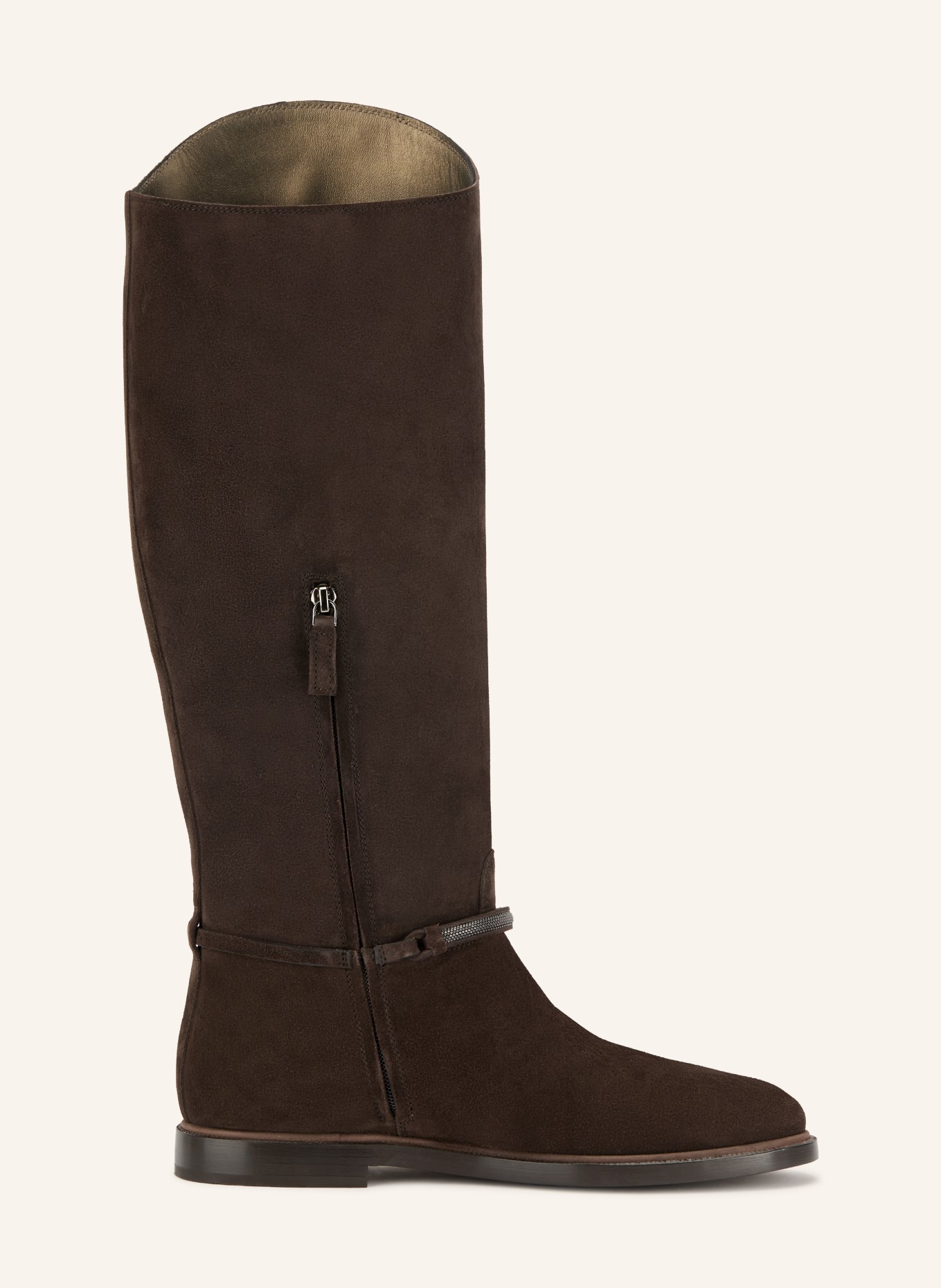 BRUNELLO CUCINELLI Laarzen met sierstenen: MARRON FONCÉ