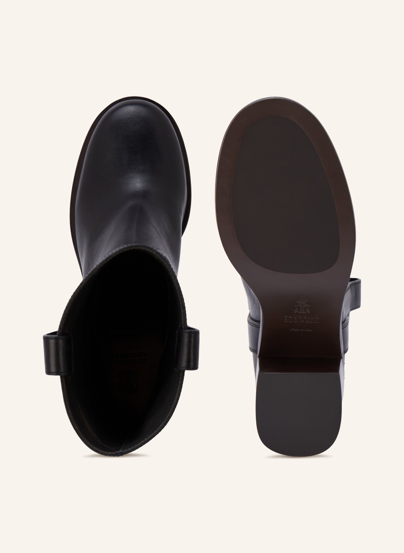 BRUNELLO CUCINELLI Boots mit Schmucksteinen: SCHWARZ / PLATIN