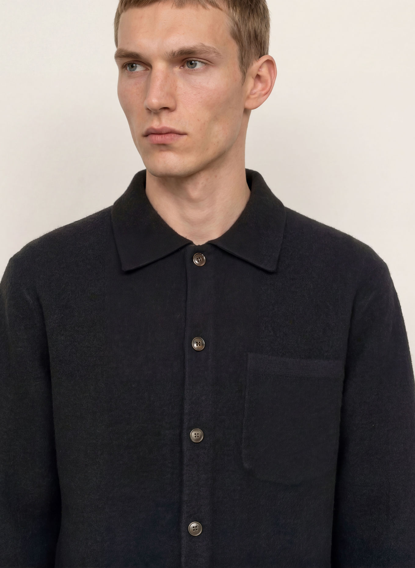 PAUL Strick-Overjacket: SCHWARZ