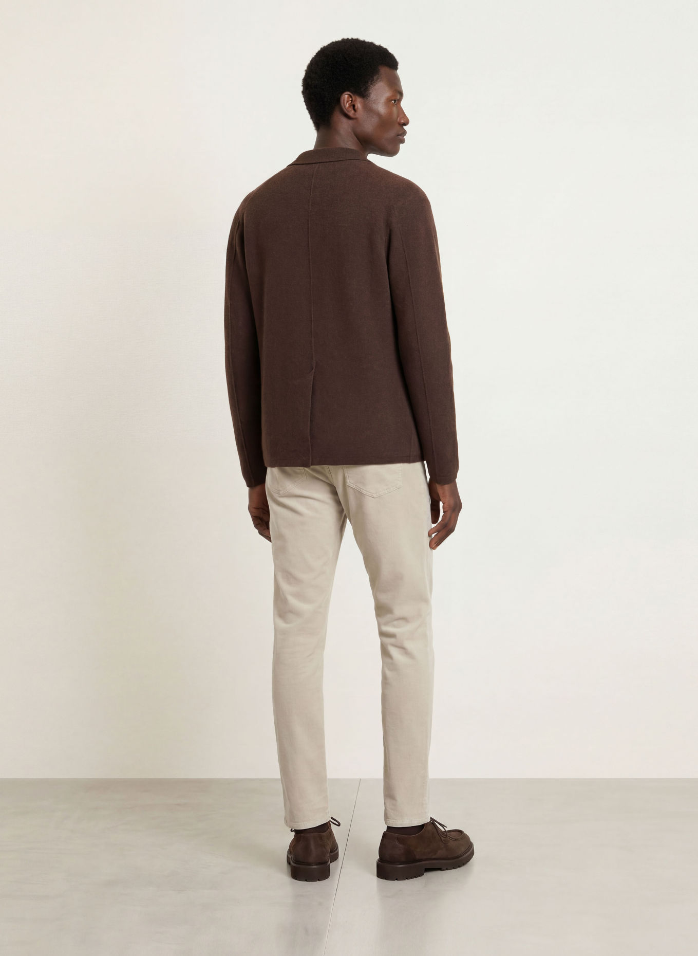 STROKESMAN'S Dzianinowa marynarka o kroju slim fit: CIEMNOBRĄZOWY