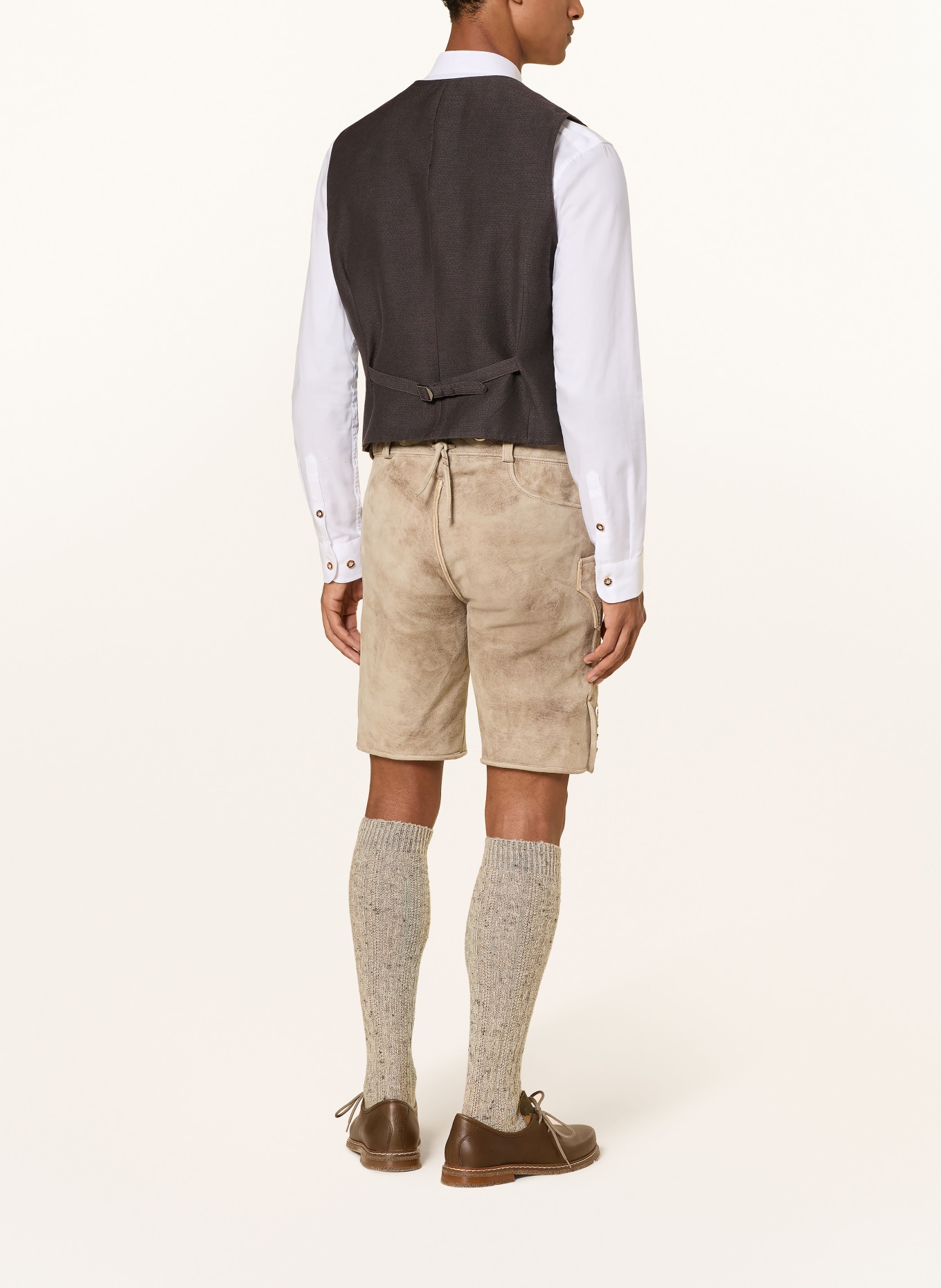 BECKERT FCB-CARMELO Traditional Vest, Regular Fit: DARK RED / CAMEL / DARK GRAY