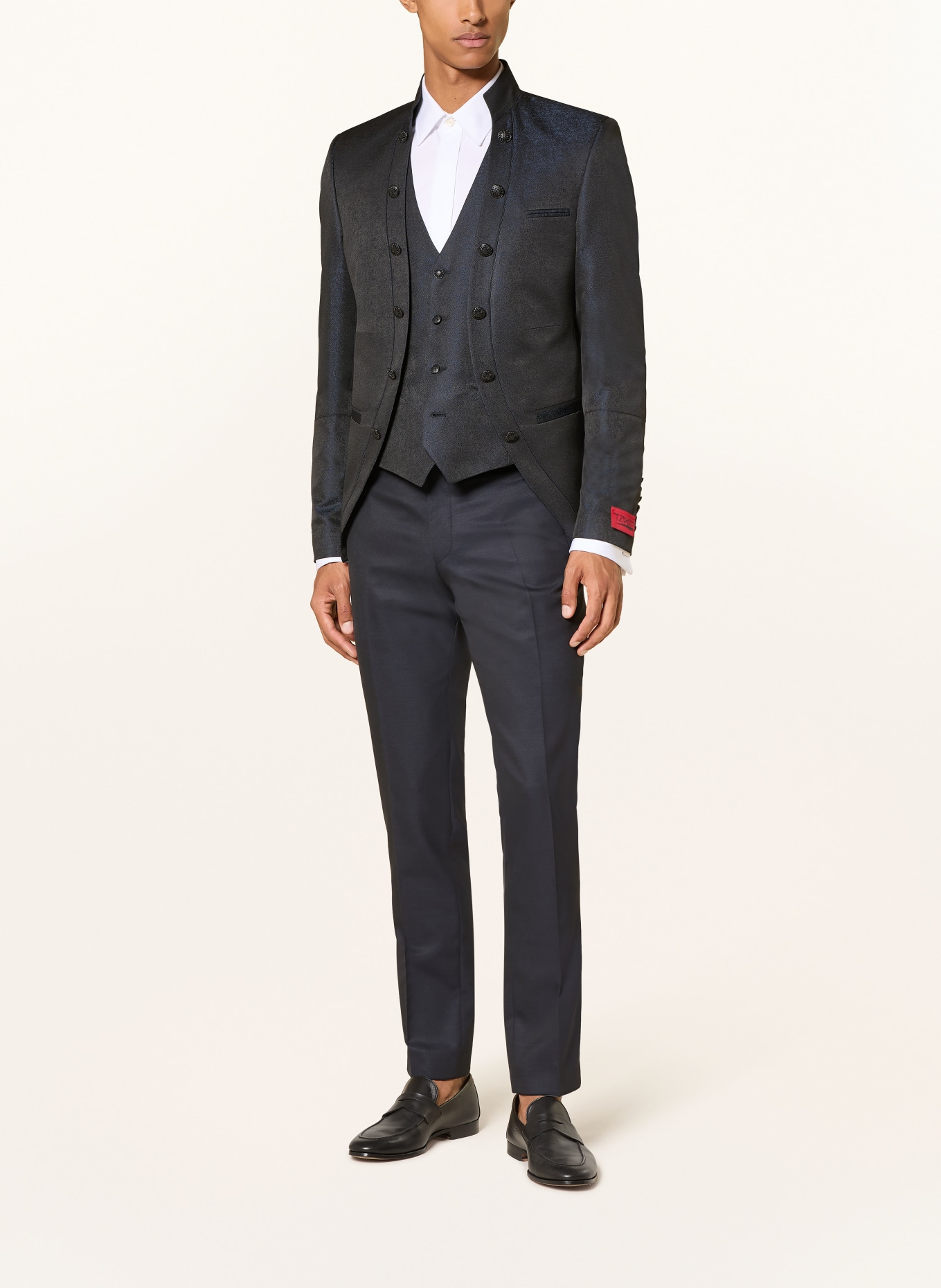 WILVORST Extra Slim Fit Suit Jacket: 030 SCHWARZ