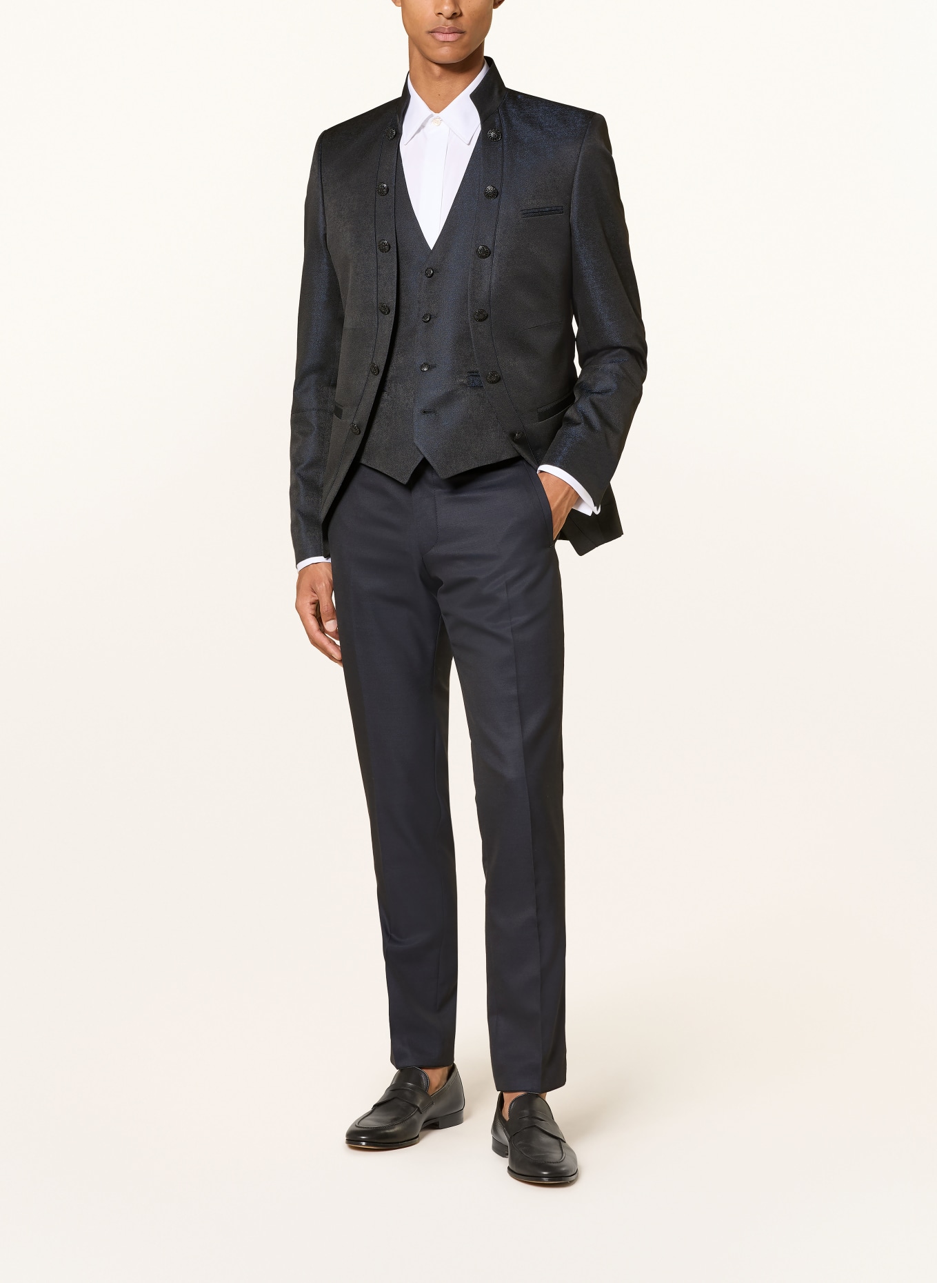 WILVORST Slim-fit suit trousers: 030 dkl.blau