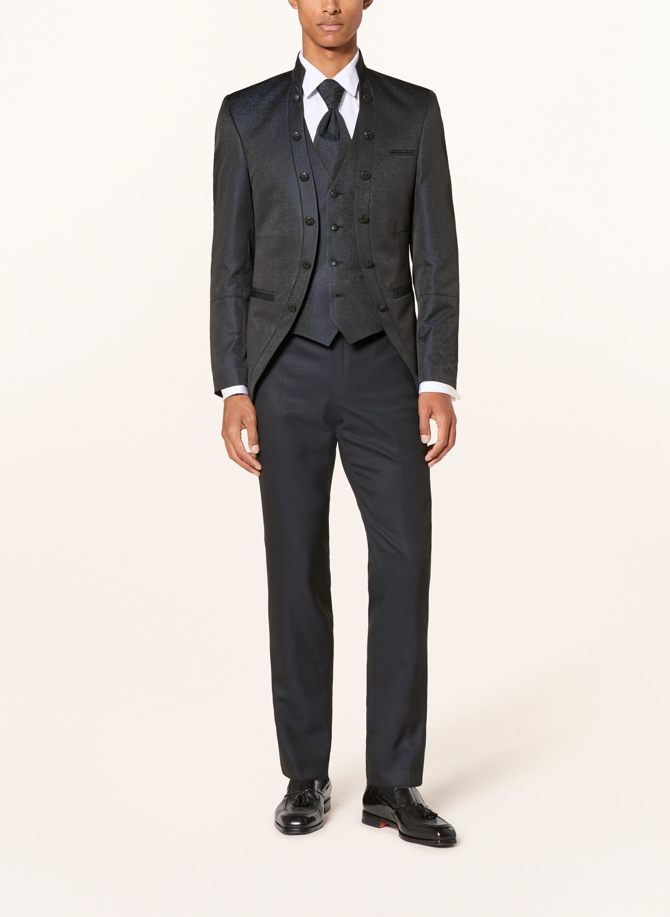 WILVORST Slim-fit suit trousers: 030 dkl.blau