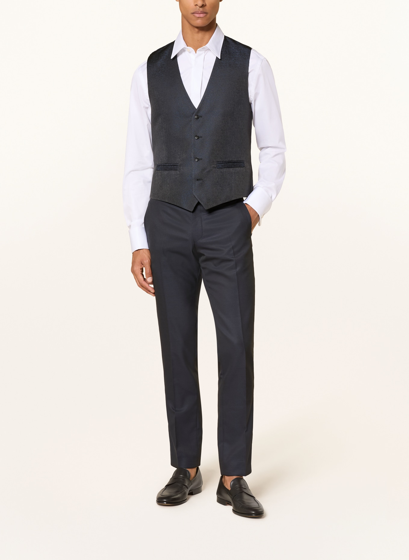 WILVORST Slim-fit suit trousers: 030 dkl.blau