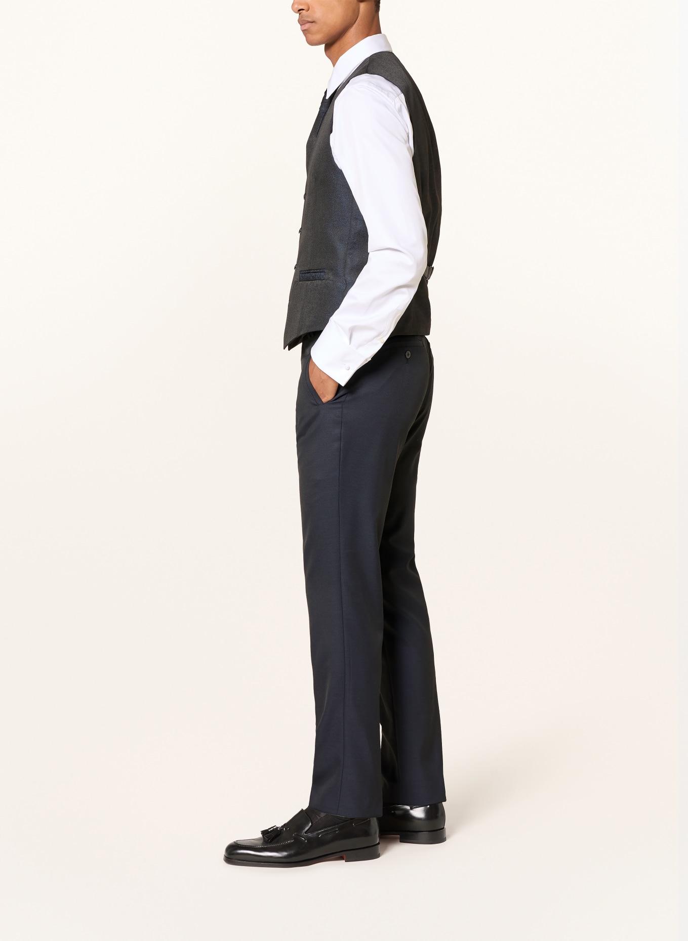 WILVORST Slim-fit suit trousers: 030 dkl.blau