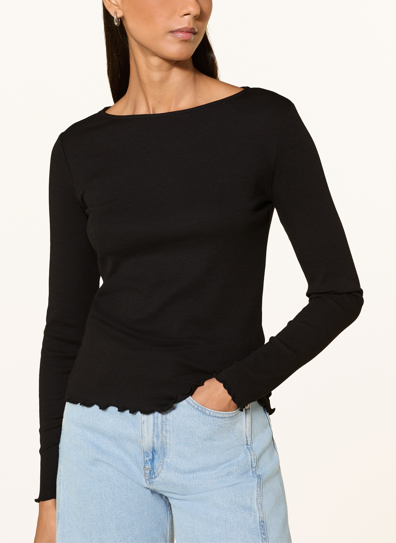 darling harbour Long-sleeve shirt: BLACK