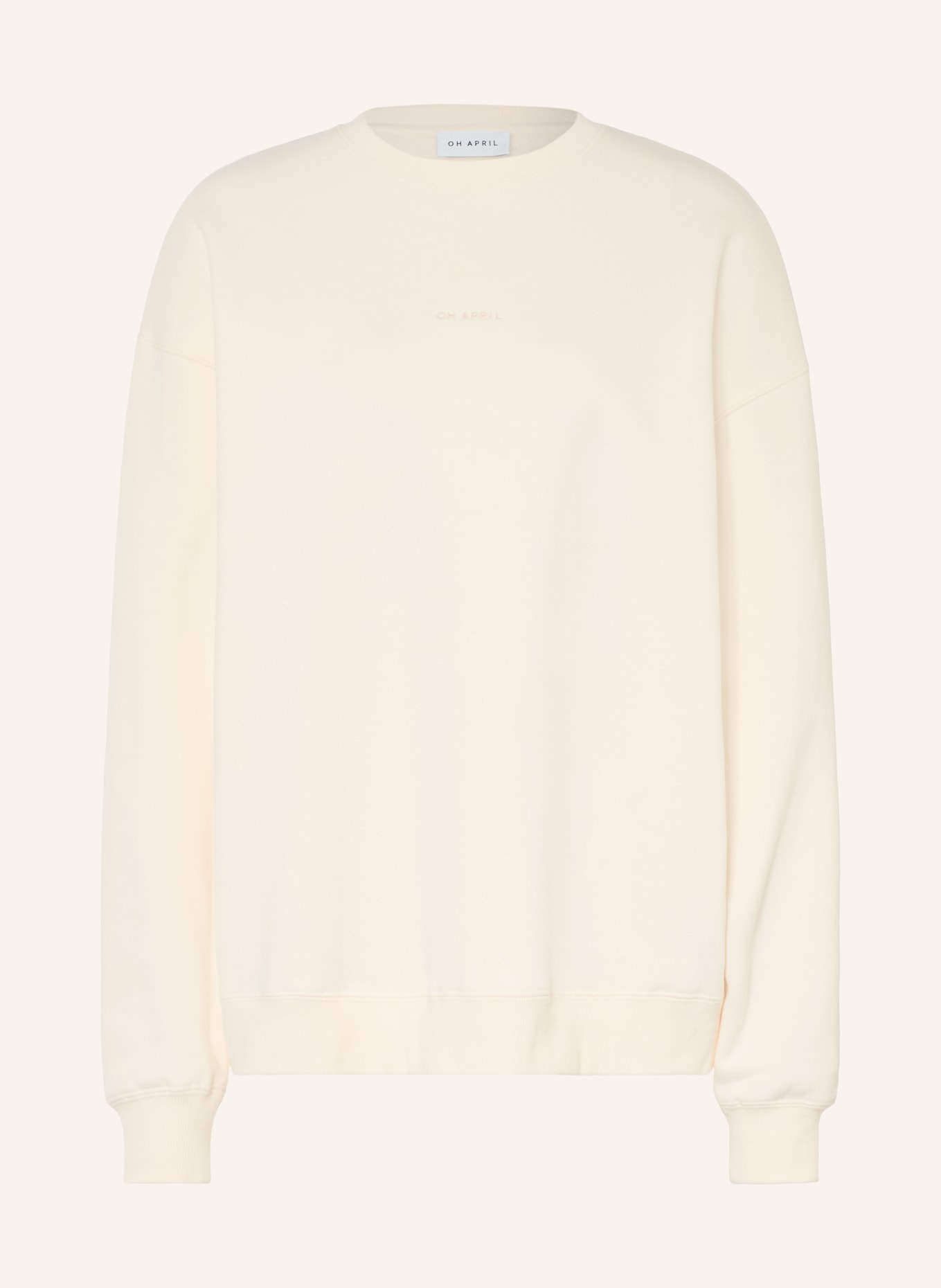 OH APRIL Sweatshirt OV: ECRU / DARK BROWN