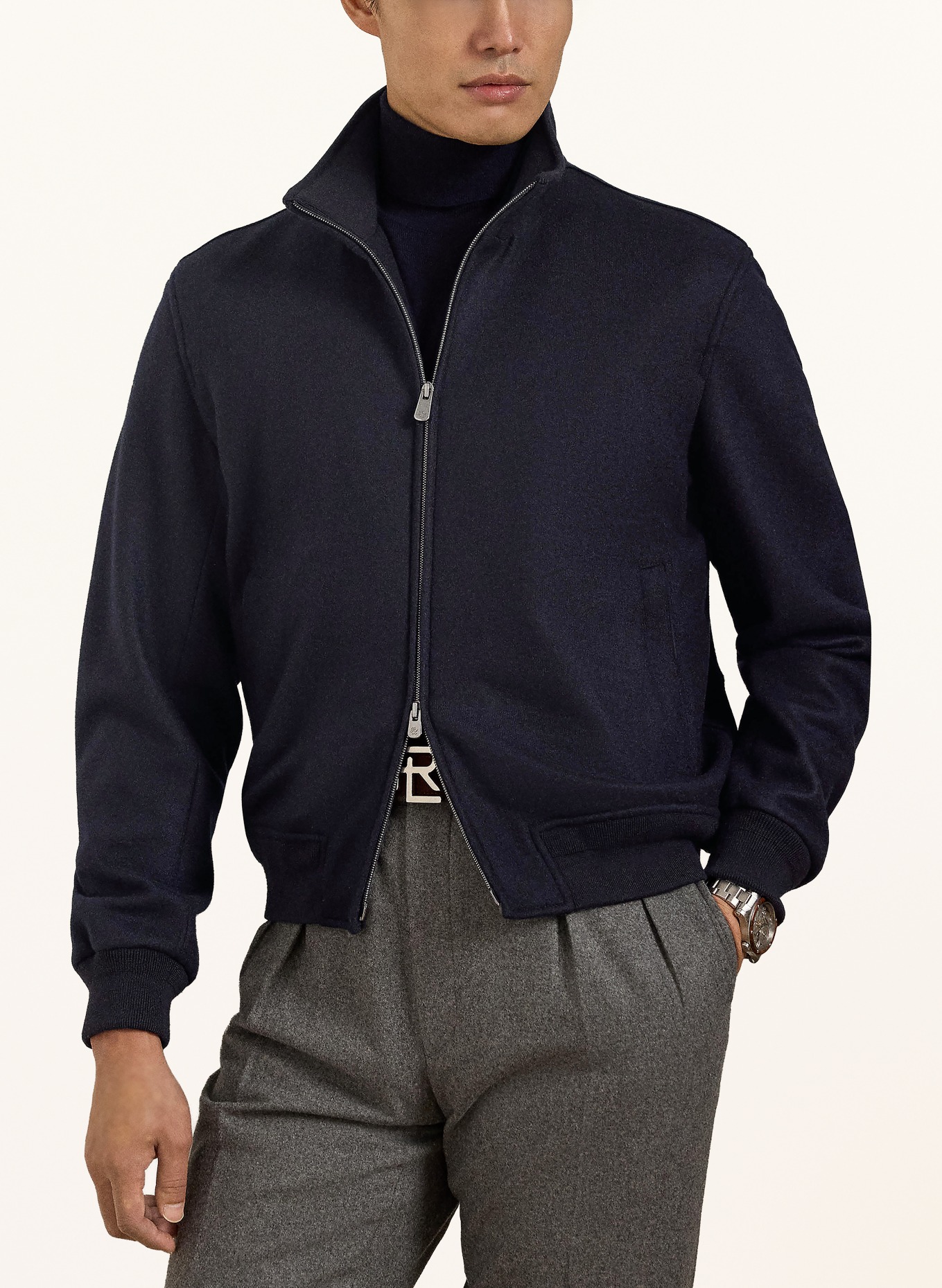 RALPH LAUREN PURPLE LABEL Bluzon cu cașmir: ALBASTRU ÎNCHIS