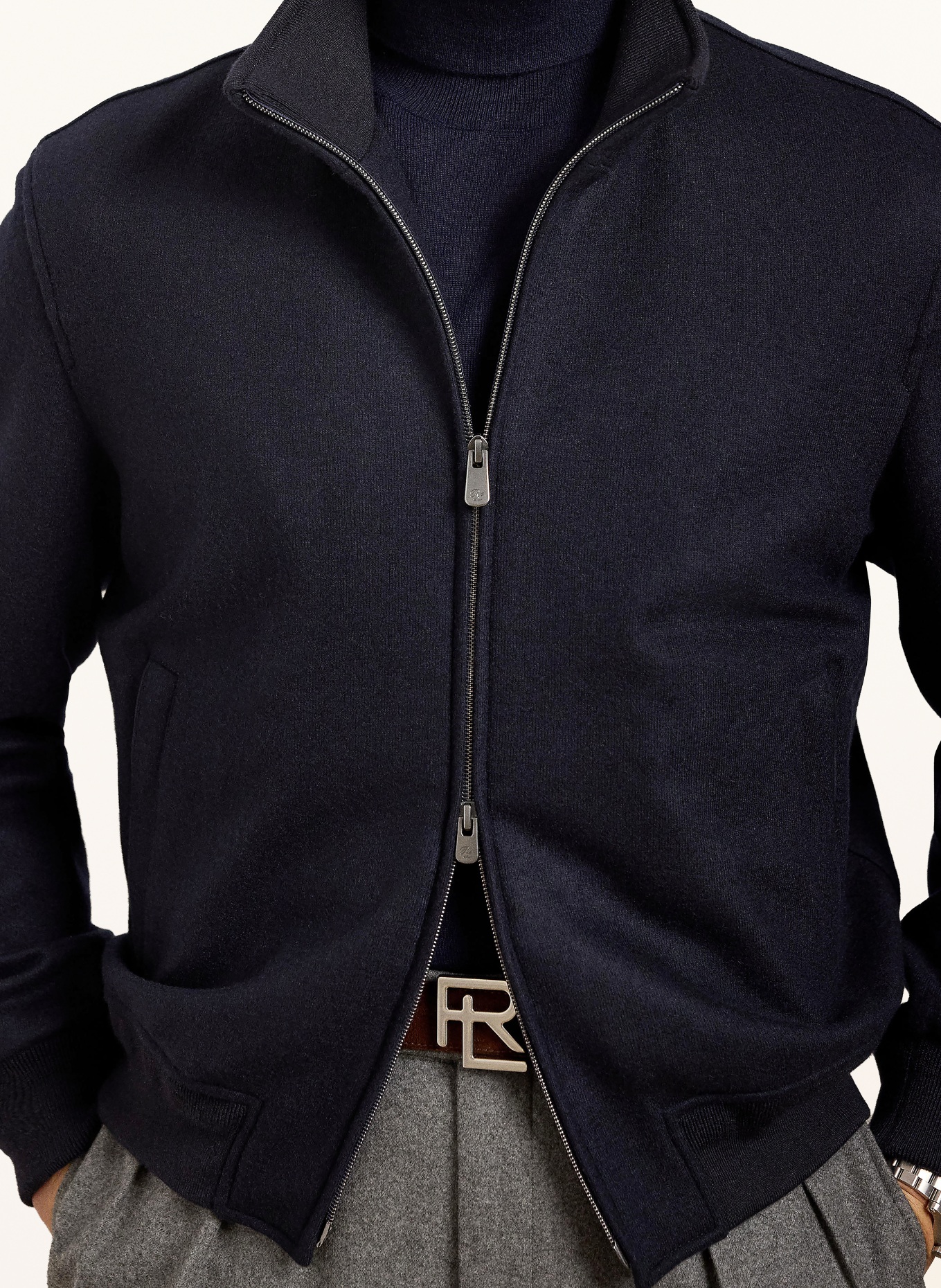 RALPH LAUREN PURPLE LABEL Bluzon cu cașmir: ALBASTRU ÎNCHIS