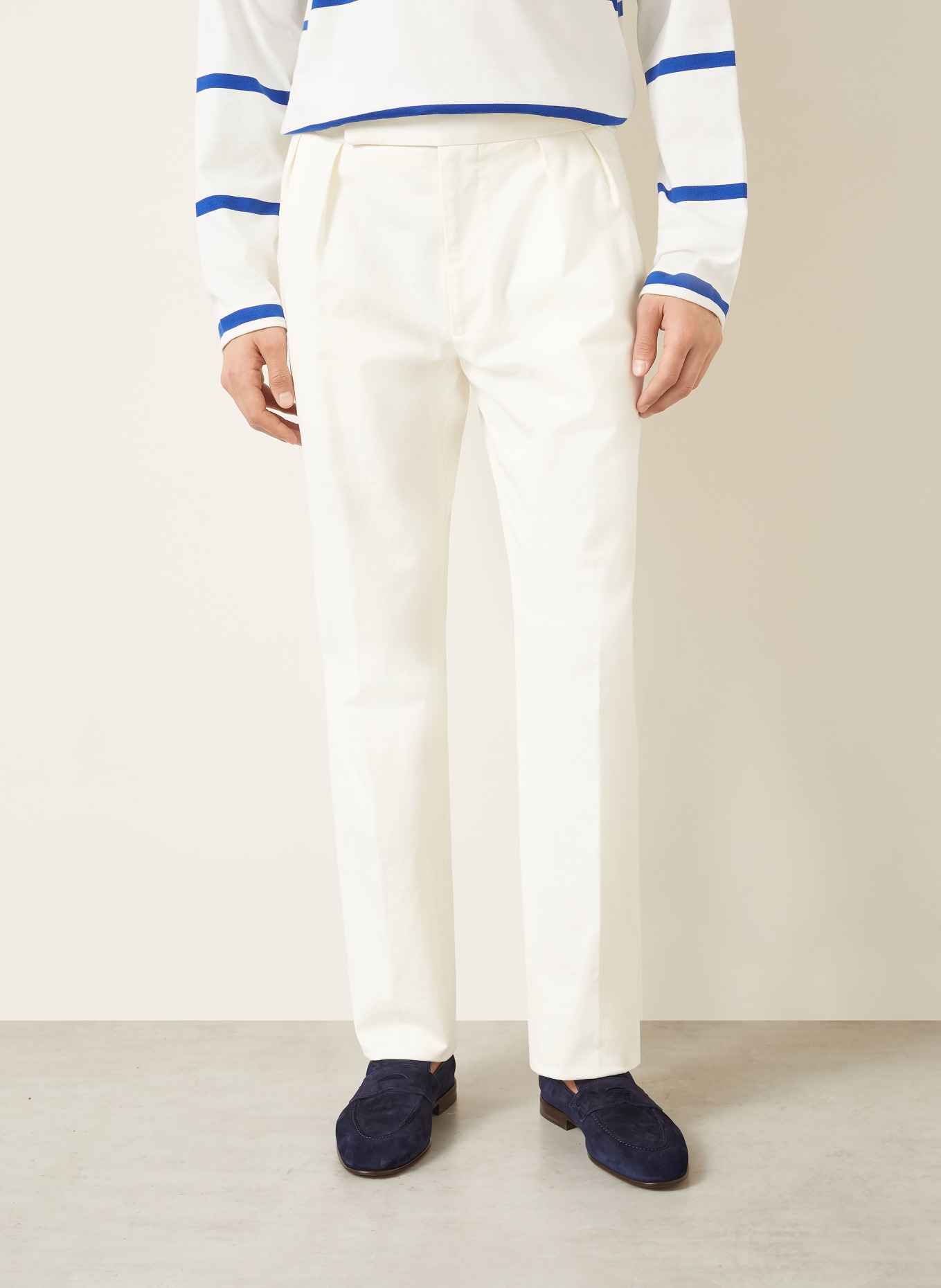 RALPH LAUREN PURPLE LABEL Regular-Fit Chinos: CREAM