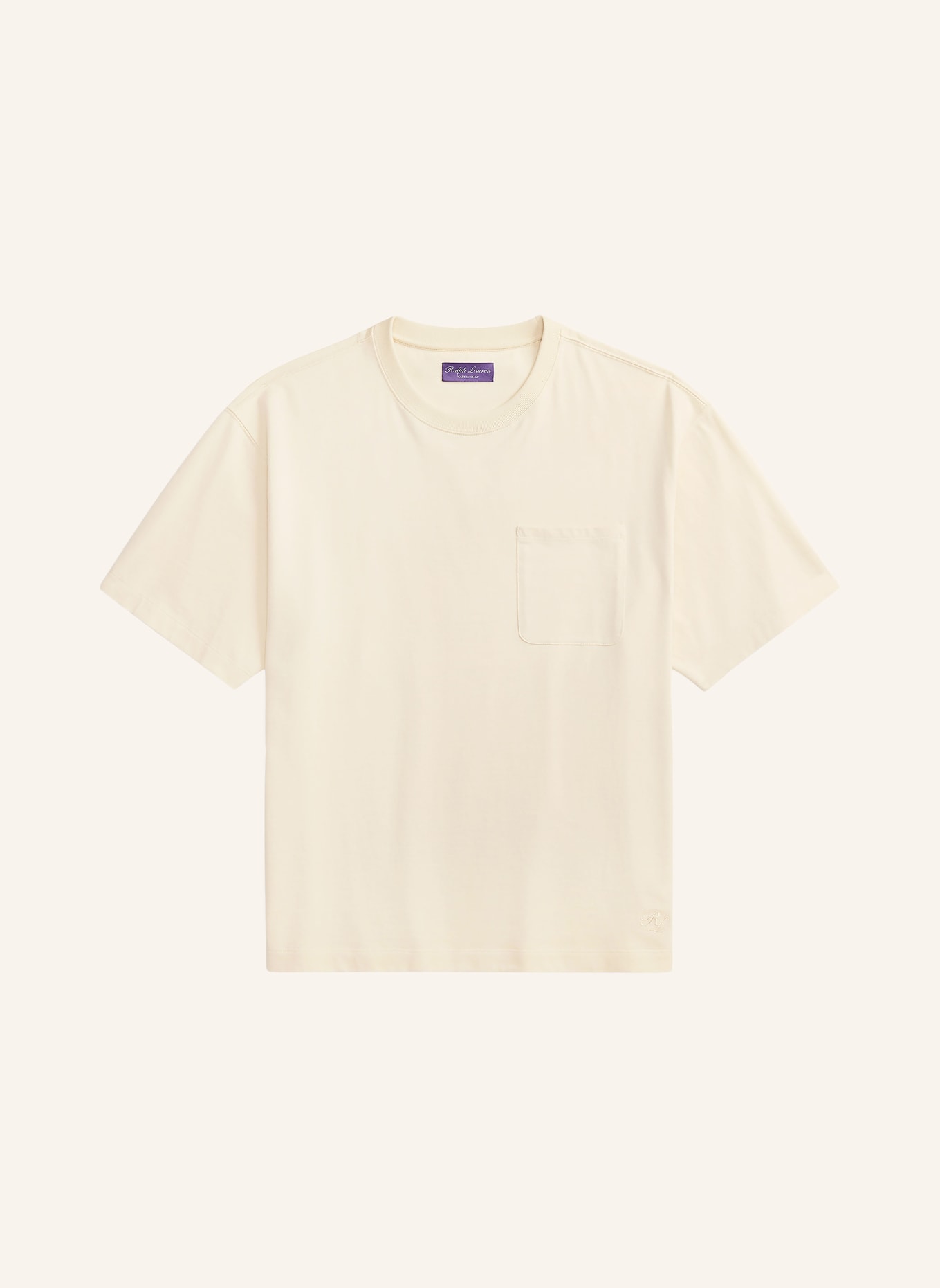 RALPH LAUREN PURPLE LABEL T-shirt: CRÈME