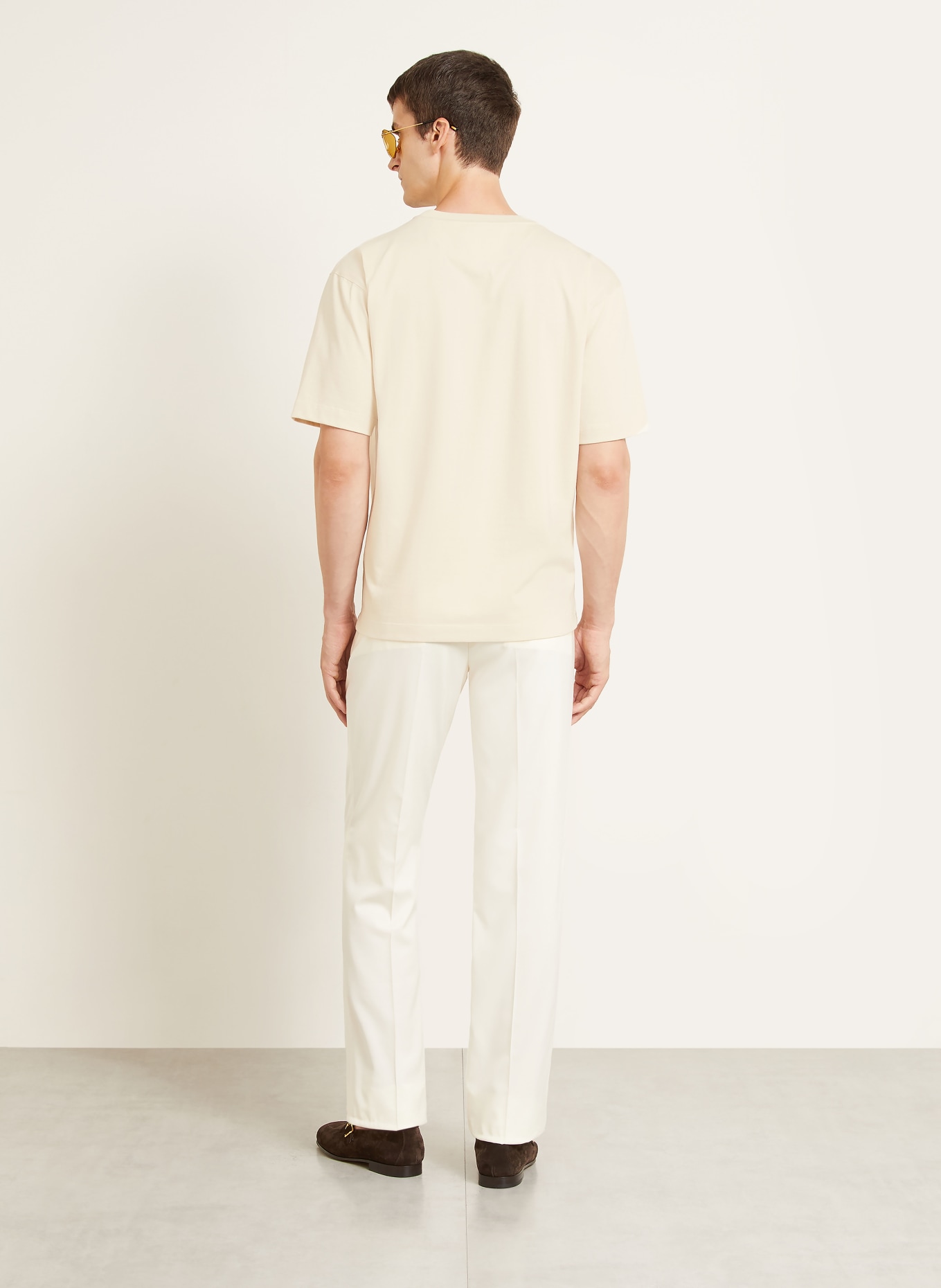 RALPH LAUREN PURPLE LABEL T-shirt: CRÈME