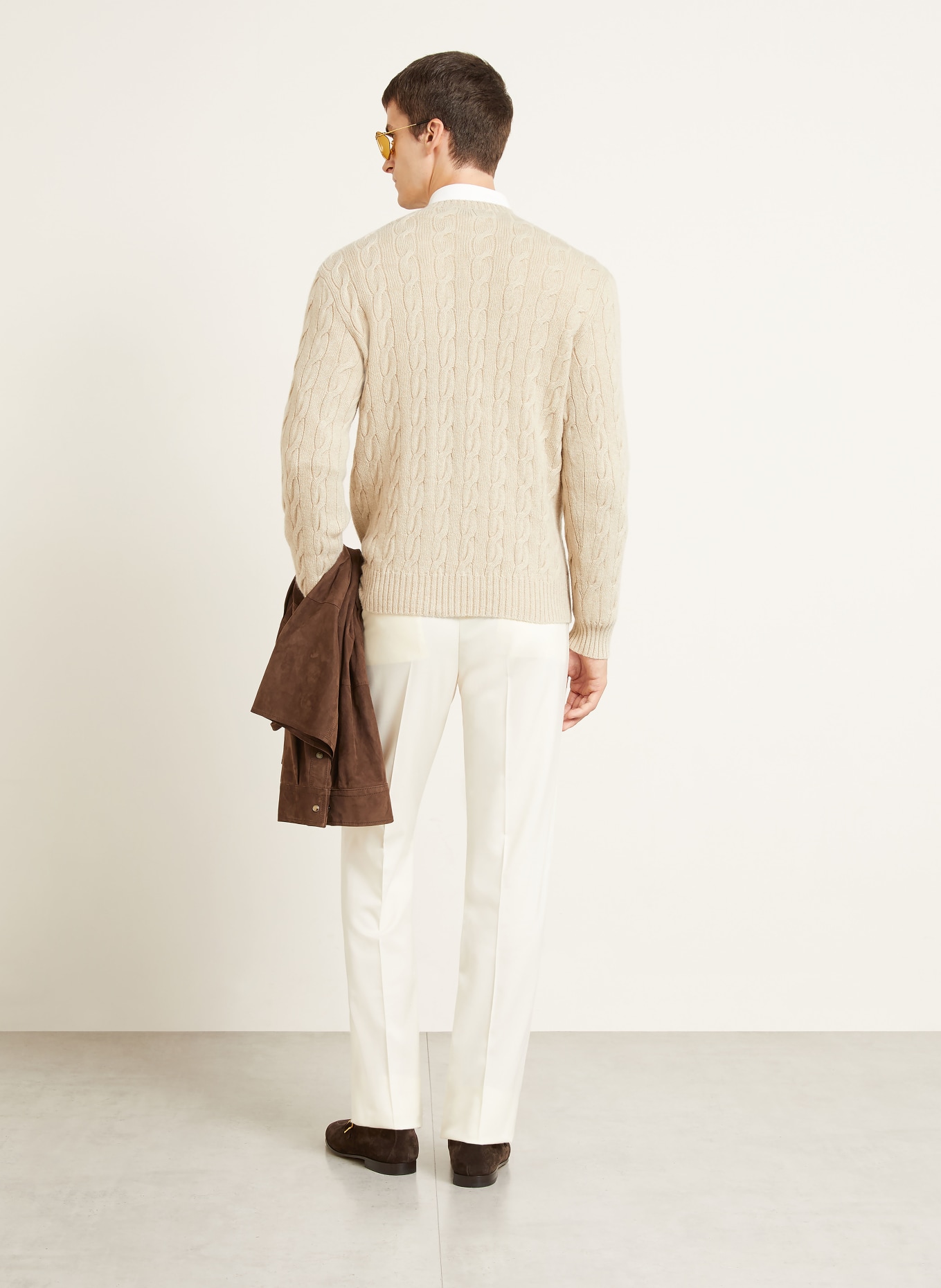RALPH LAUREN PURPLE LABEL Pull en cachemire: BEIGE
