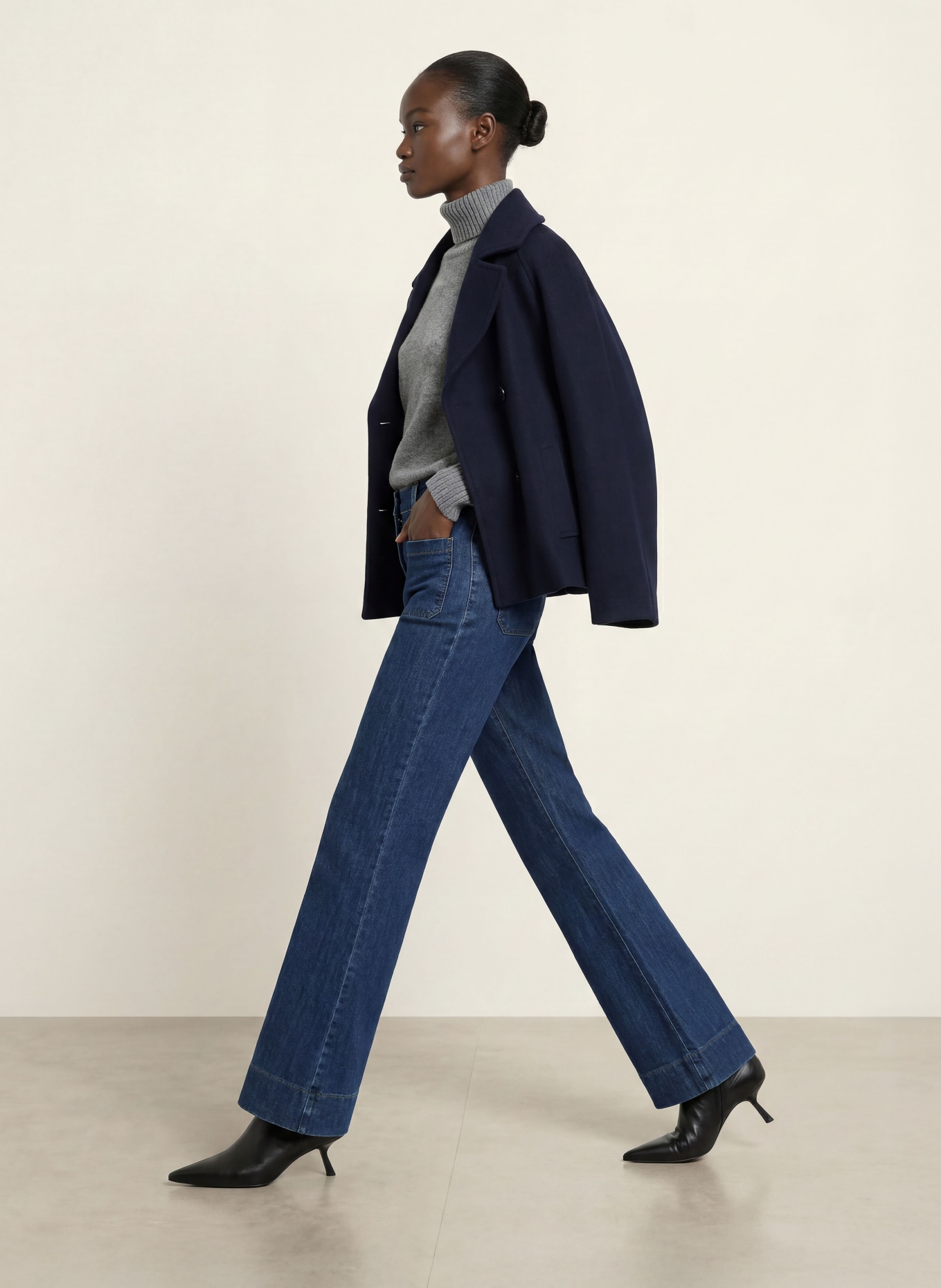 SEM PER LEI Flared jeans: 185 denim