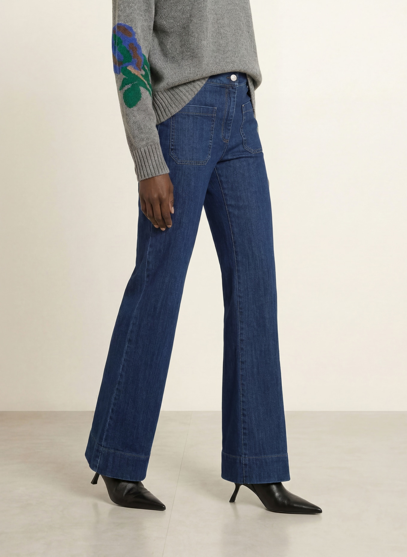 SEM PER LEI Flared jeans: 185 denim