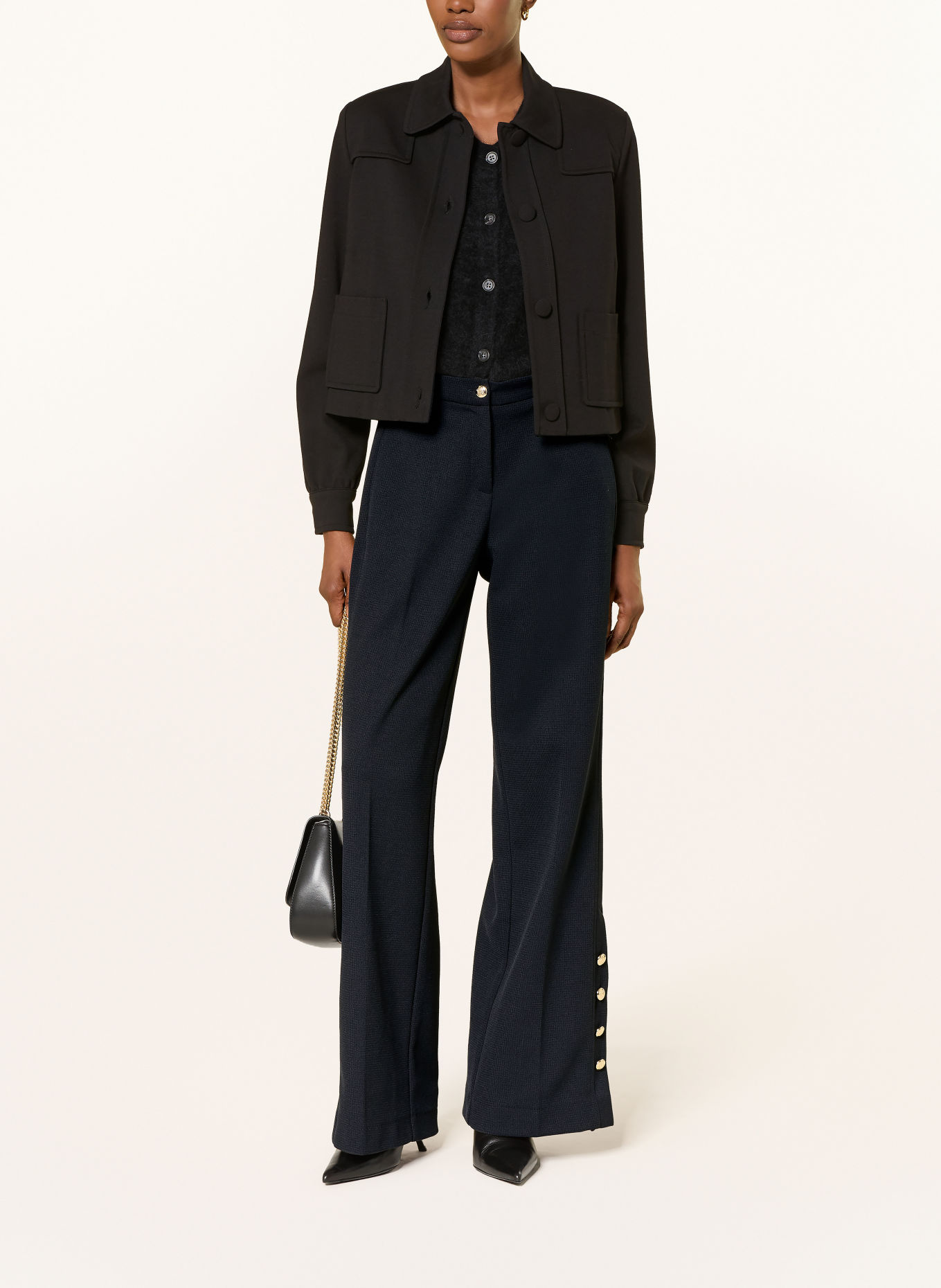 SEM PER LEI Wide-leg trousers: DARK BLUE