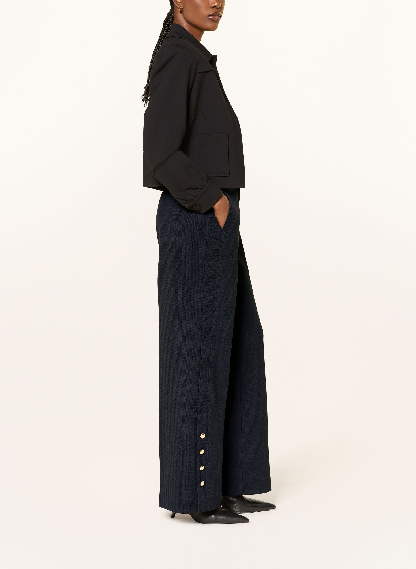 SEM PER LEI Wide-leg trousers: DARK BLUE