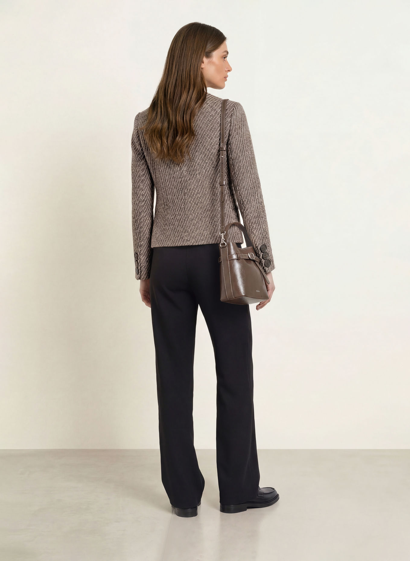 EMPORIO ARMANI Jacke: BEIGE / DUNKELBRAUN