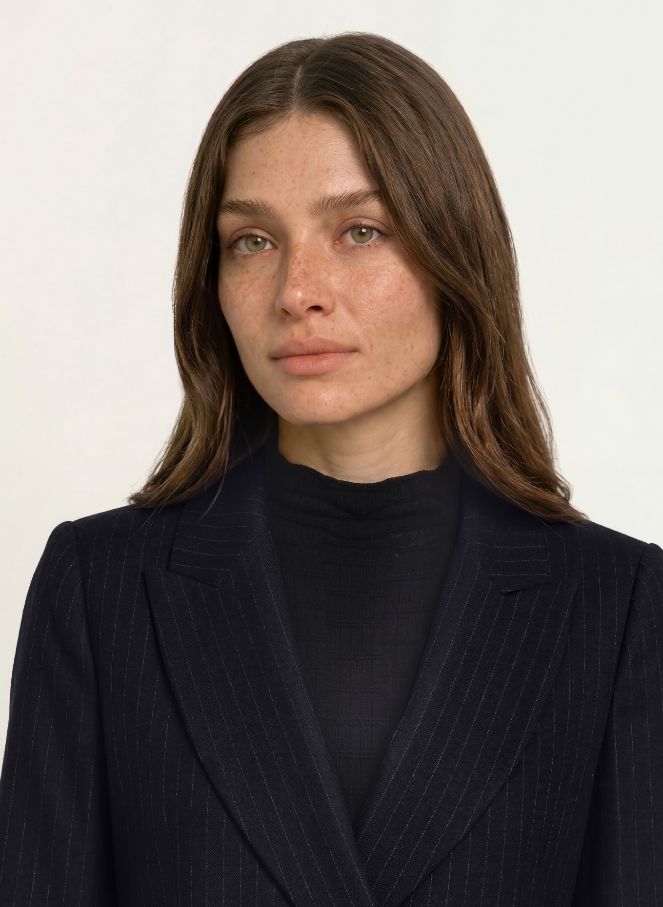 EMPORIO ARMANI Blazer: MØRKEBLÅ / HVID