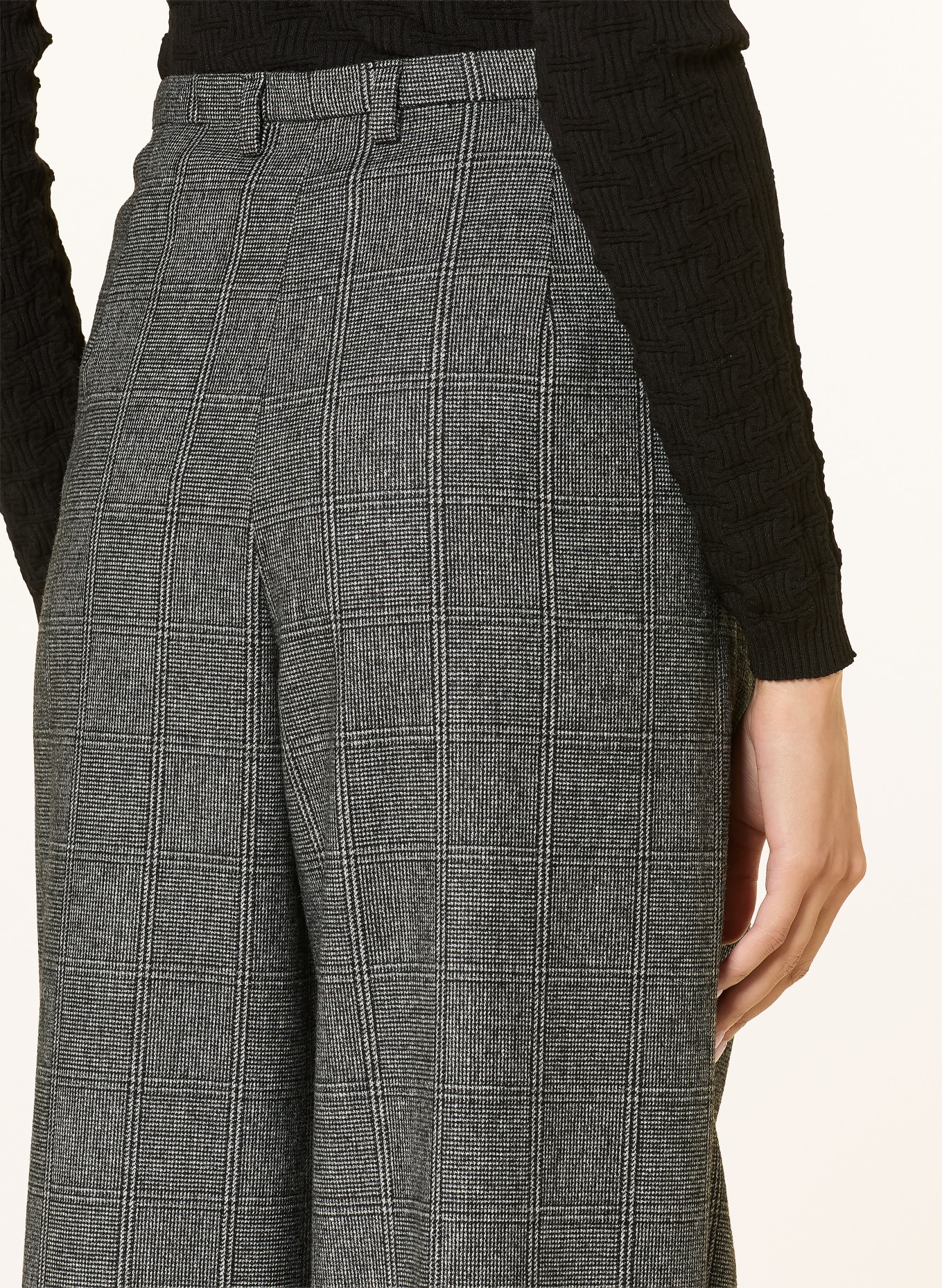 EMPORIO ARMANI Marlene kalhoty: ČERNÁ / BÍLÁ