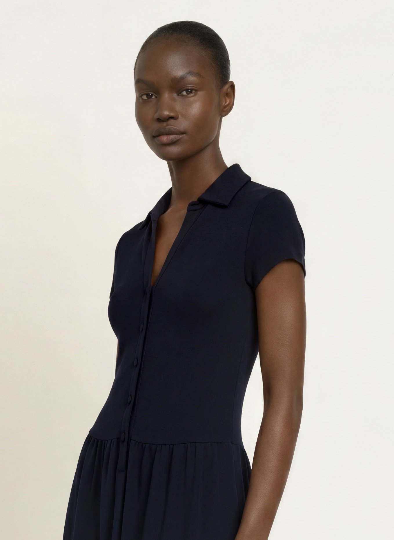 EMPORIO ARMANI Jerseyjurk: DONKERBLAUW