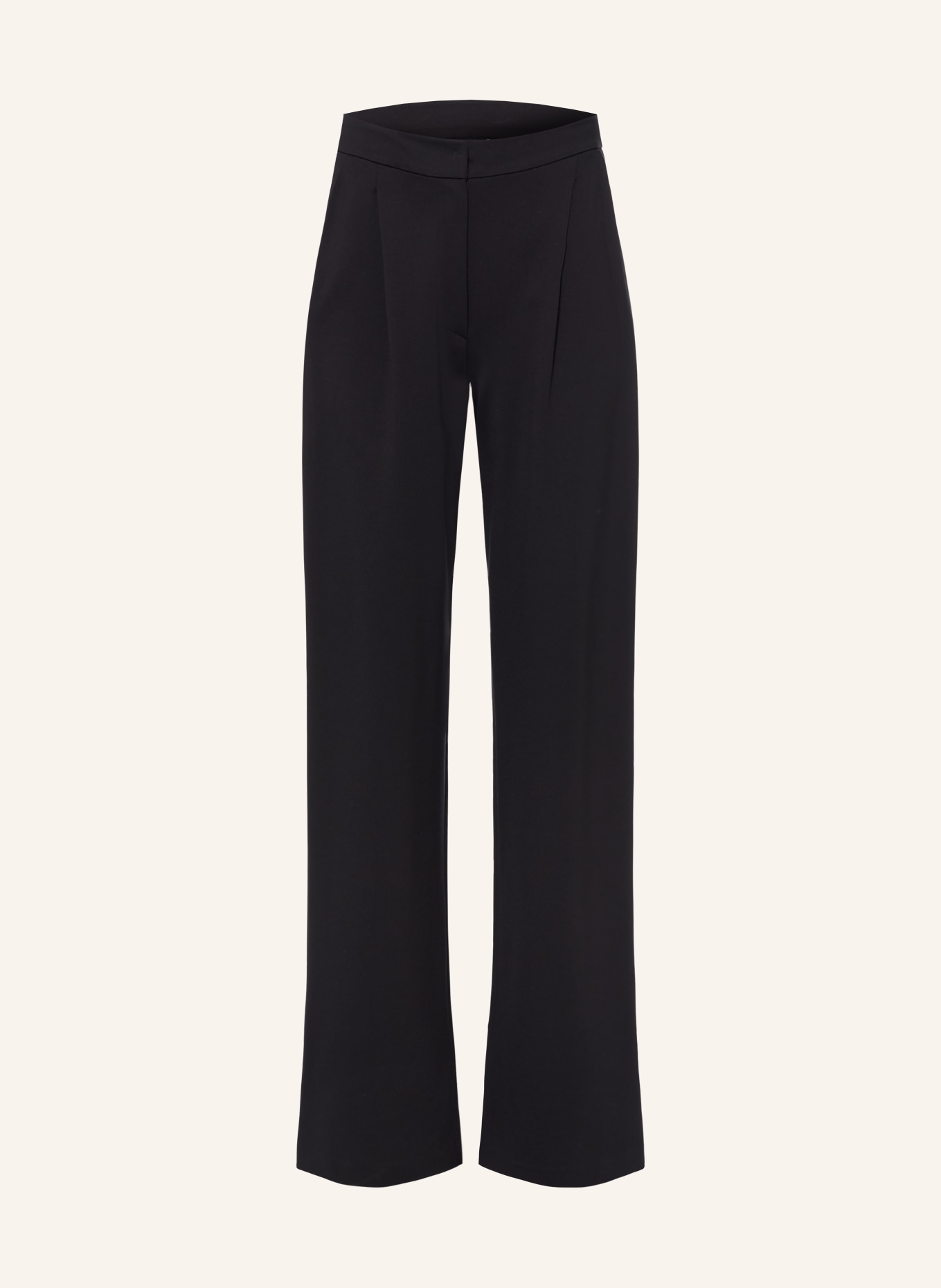 EMPORIO ARMANI Jersey wide-leg trousers: BLACK