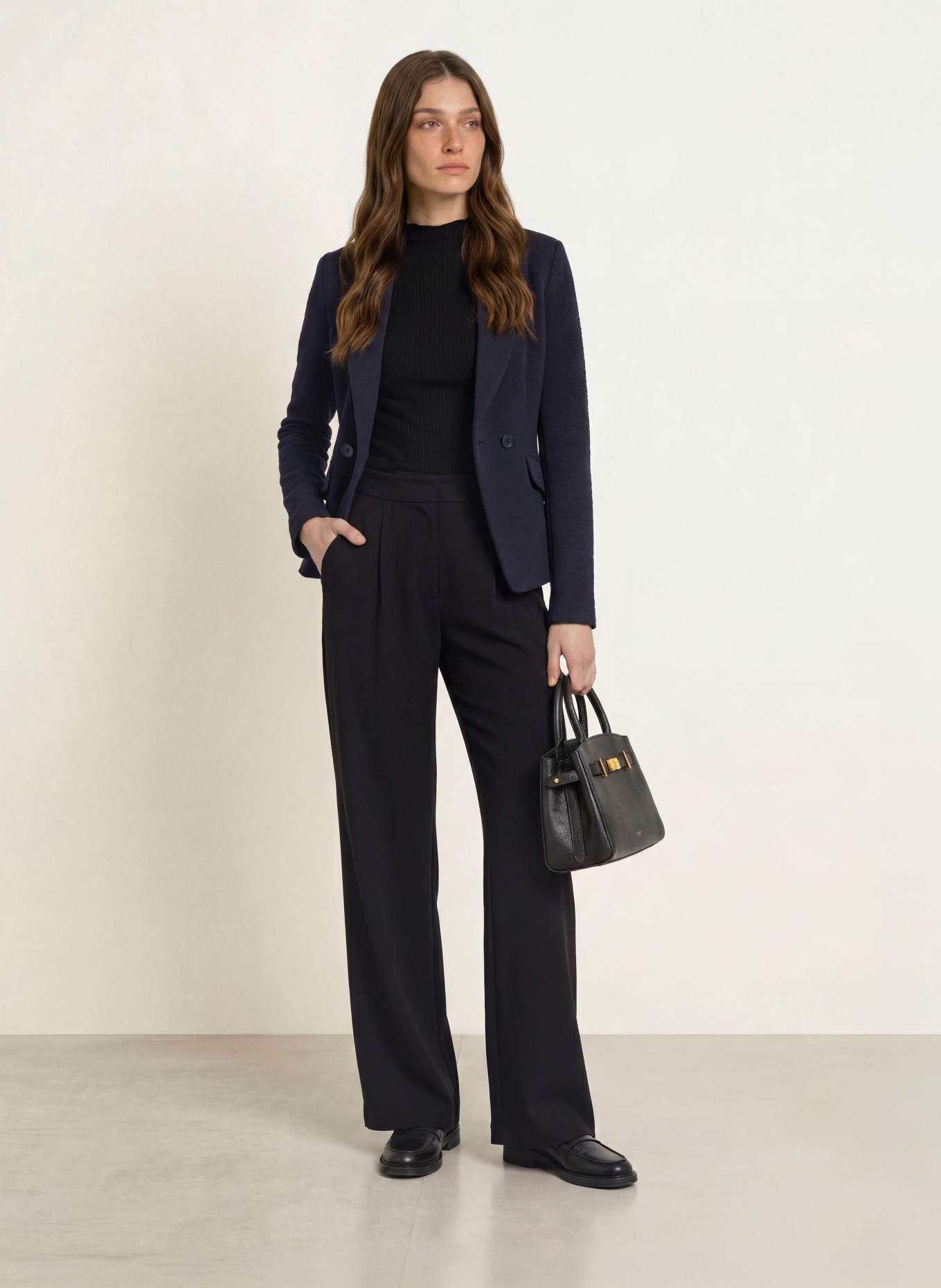 EMPORIO ARMANI Jerseyblazer: MØRKEBLÅ