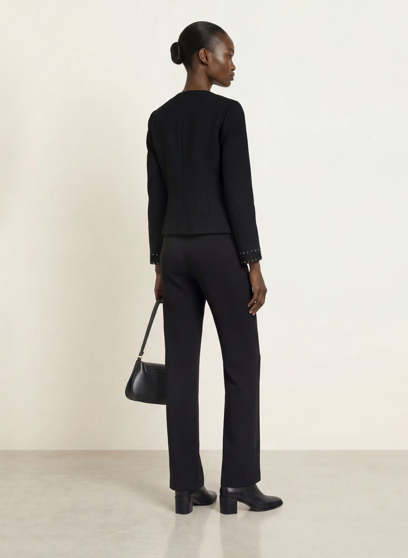 EMPORIO ARMANI Jas met studs: ZWART