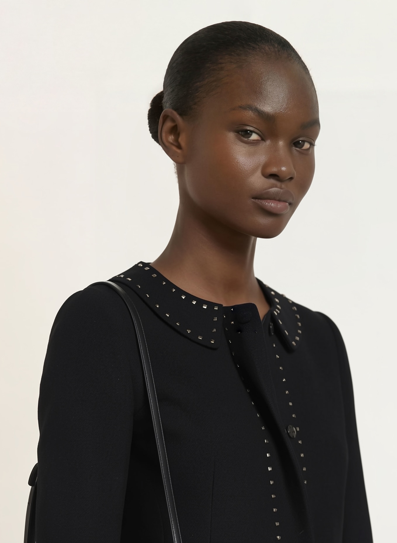 EMPORIO ARMANI Jas met studs: ZWART