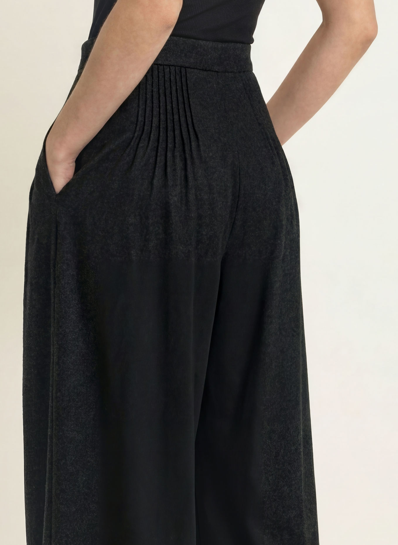 EMPORIO ARMANI Marlenehose: DUNKELGRAU