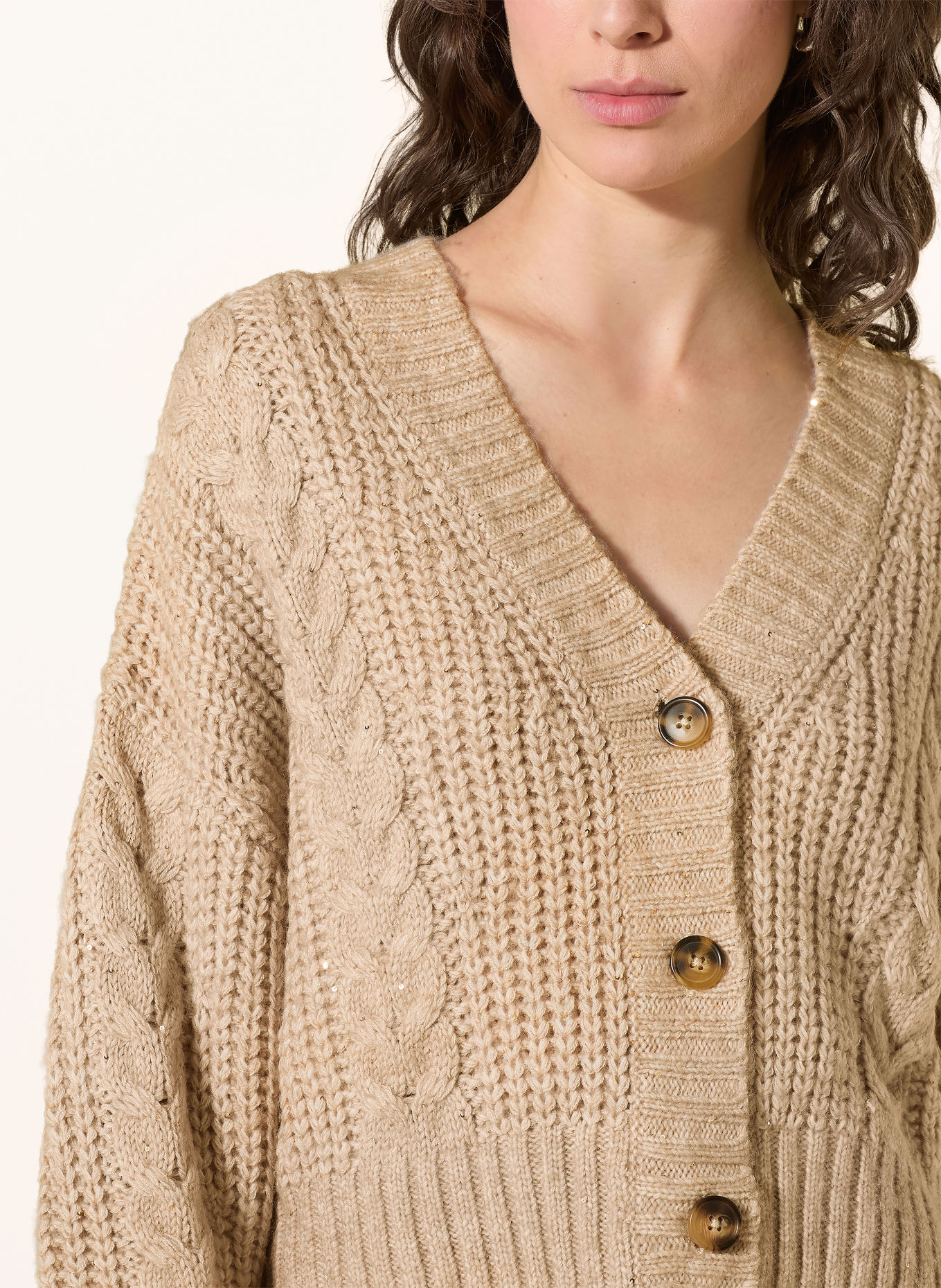 darling harbour Gilet à paillettes: Sand Melange