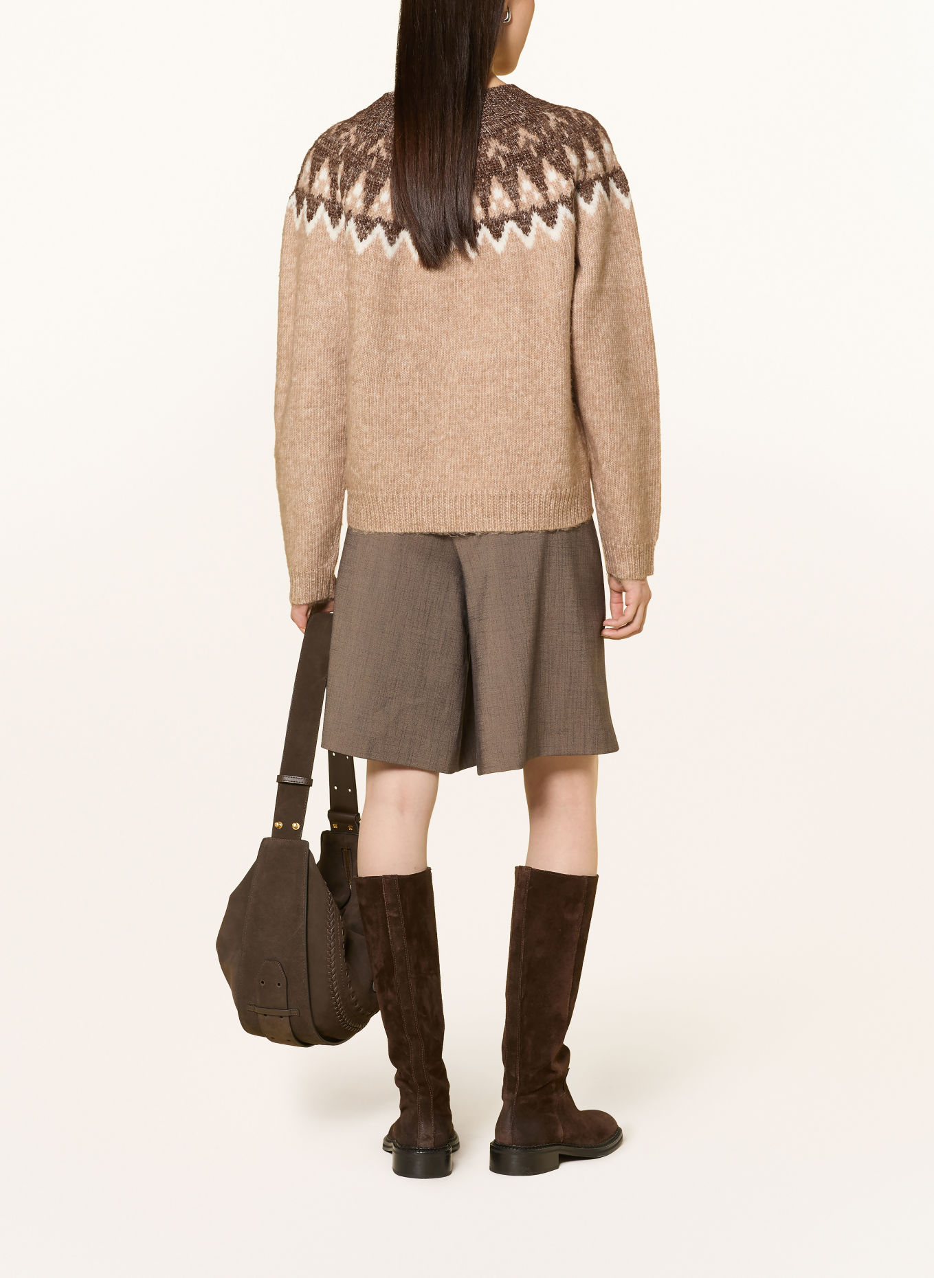 darling harbour Sweter z cekinami: Sand Melange