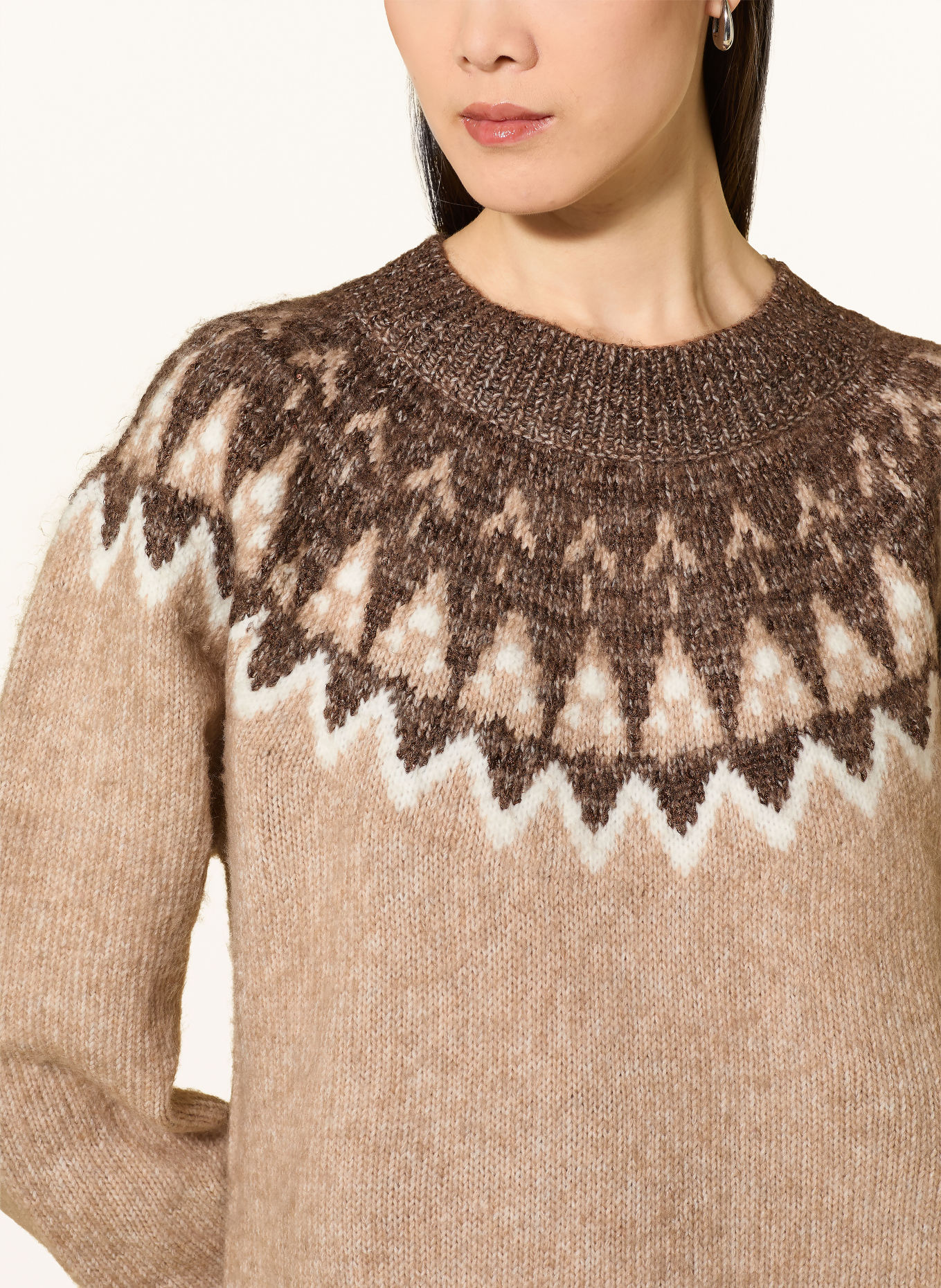darling harbour Sweter z cekinami: Sand Melange
