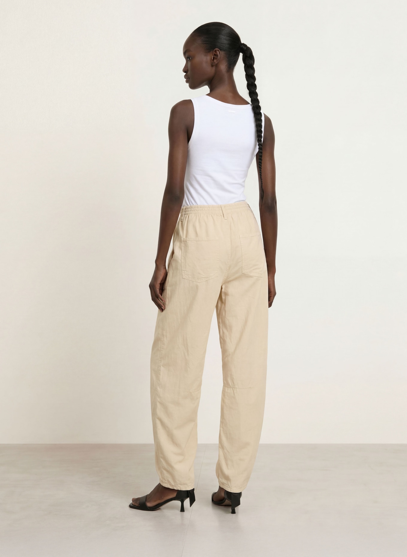 ALLSAINTS Hose JETT mit Leinen: HELLBRAUN