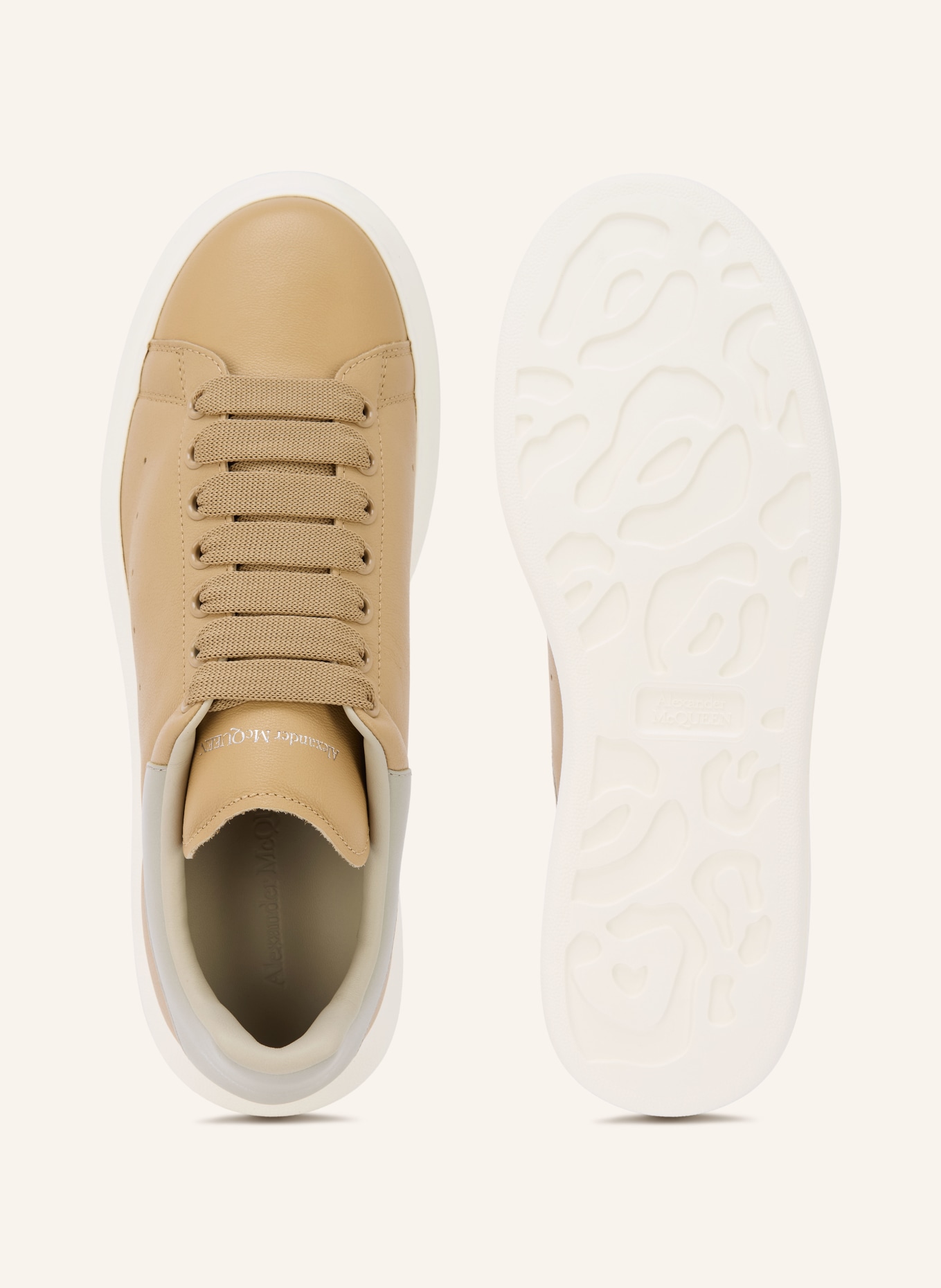 McQUEEN Sneaker: BEIGE / GRAU