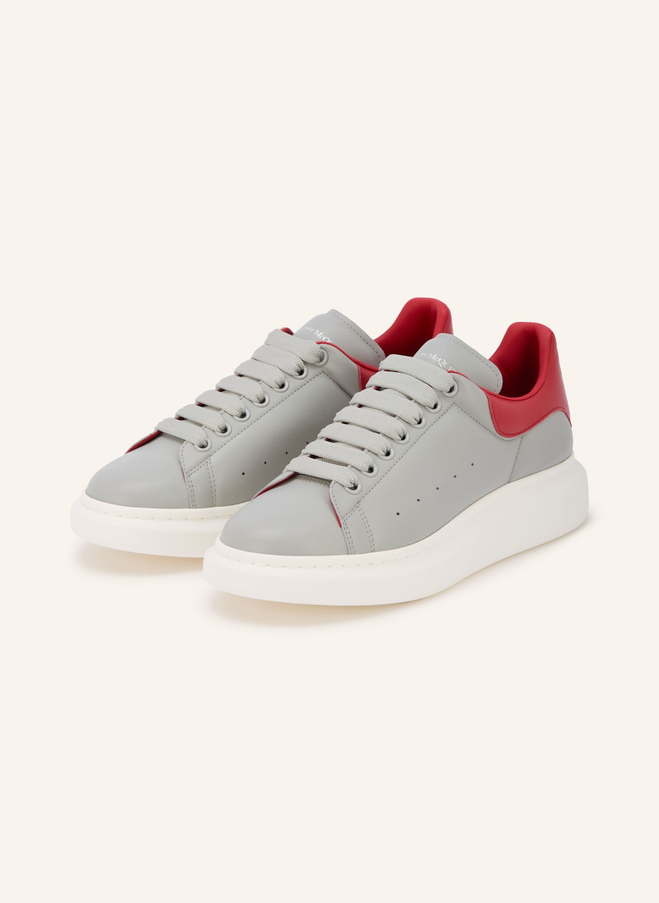 McQUEEN Sneaker: GRAU / ROT