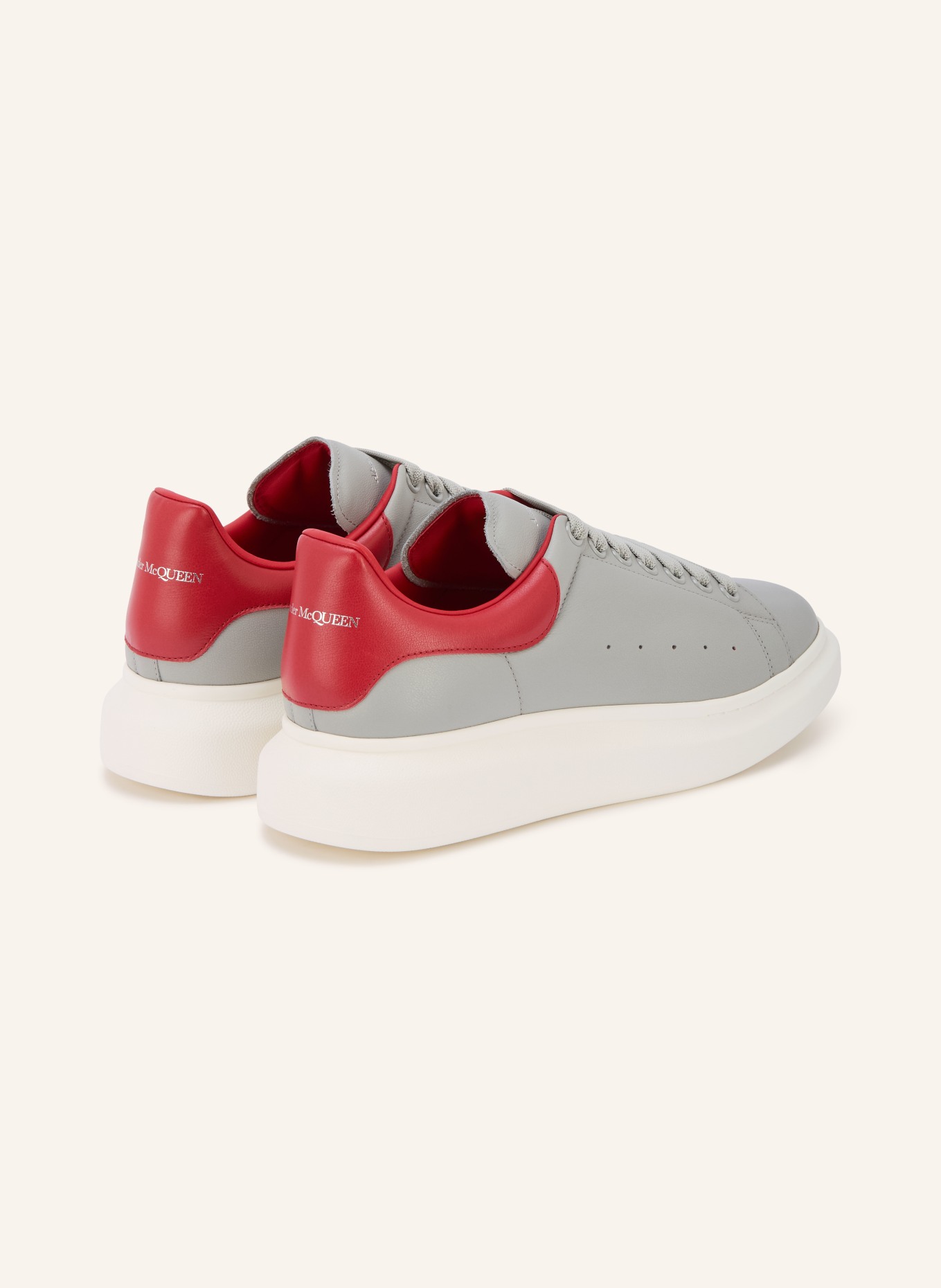 McQUEEN Sneaker: GRAU / ROT
