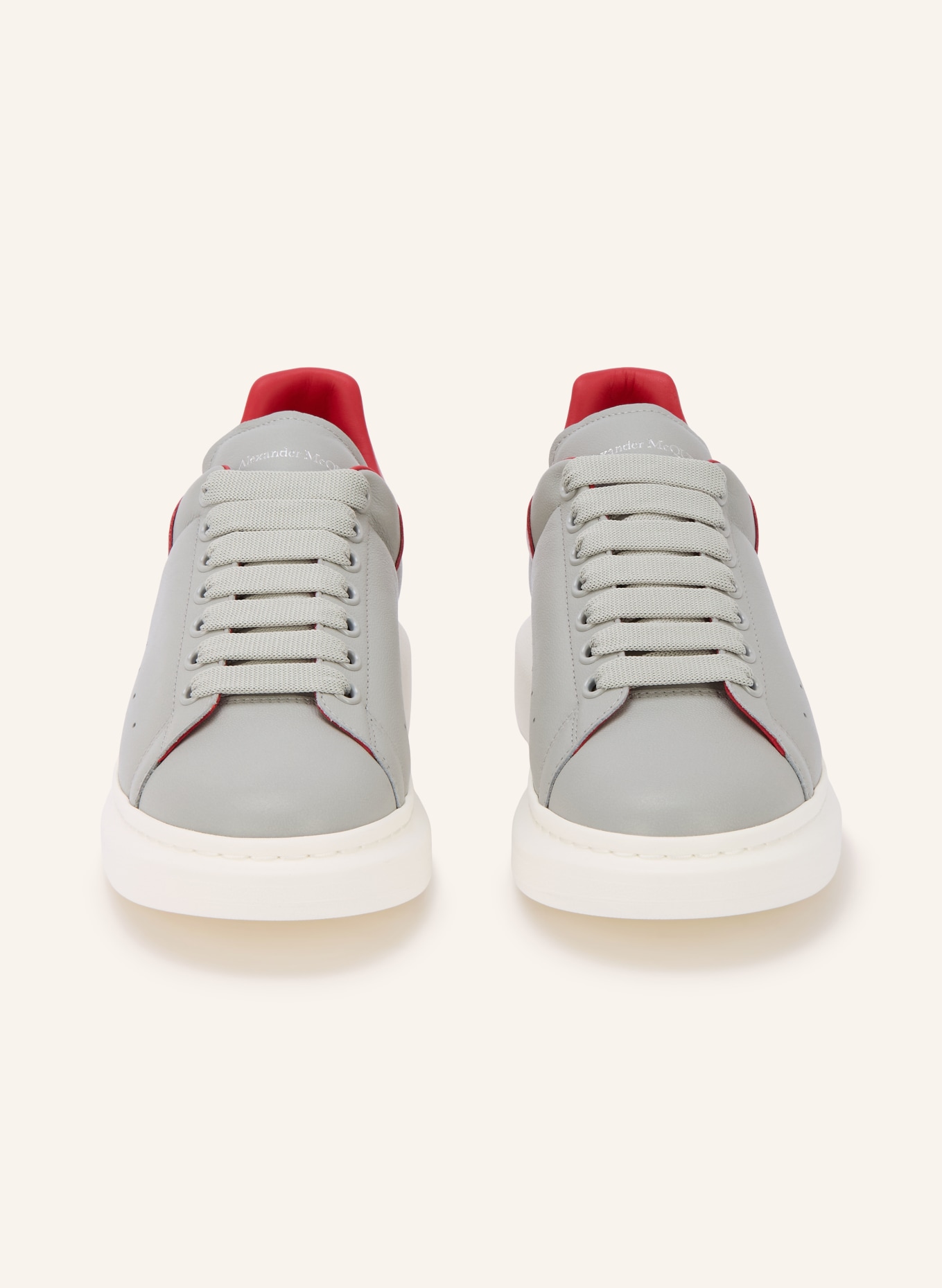 McQUEEN Sneaker: GRAU / ROT