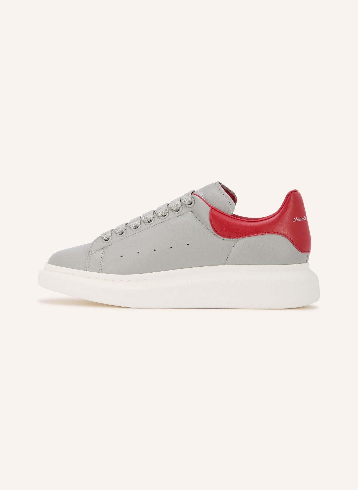 McQUEEN Sneaker: GRAU / ROT