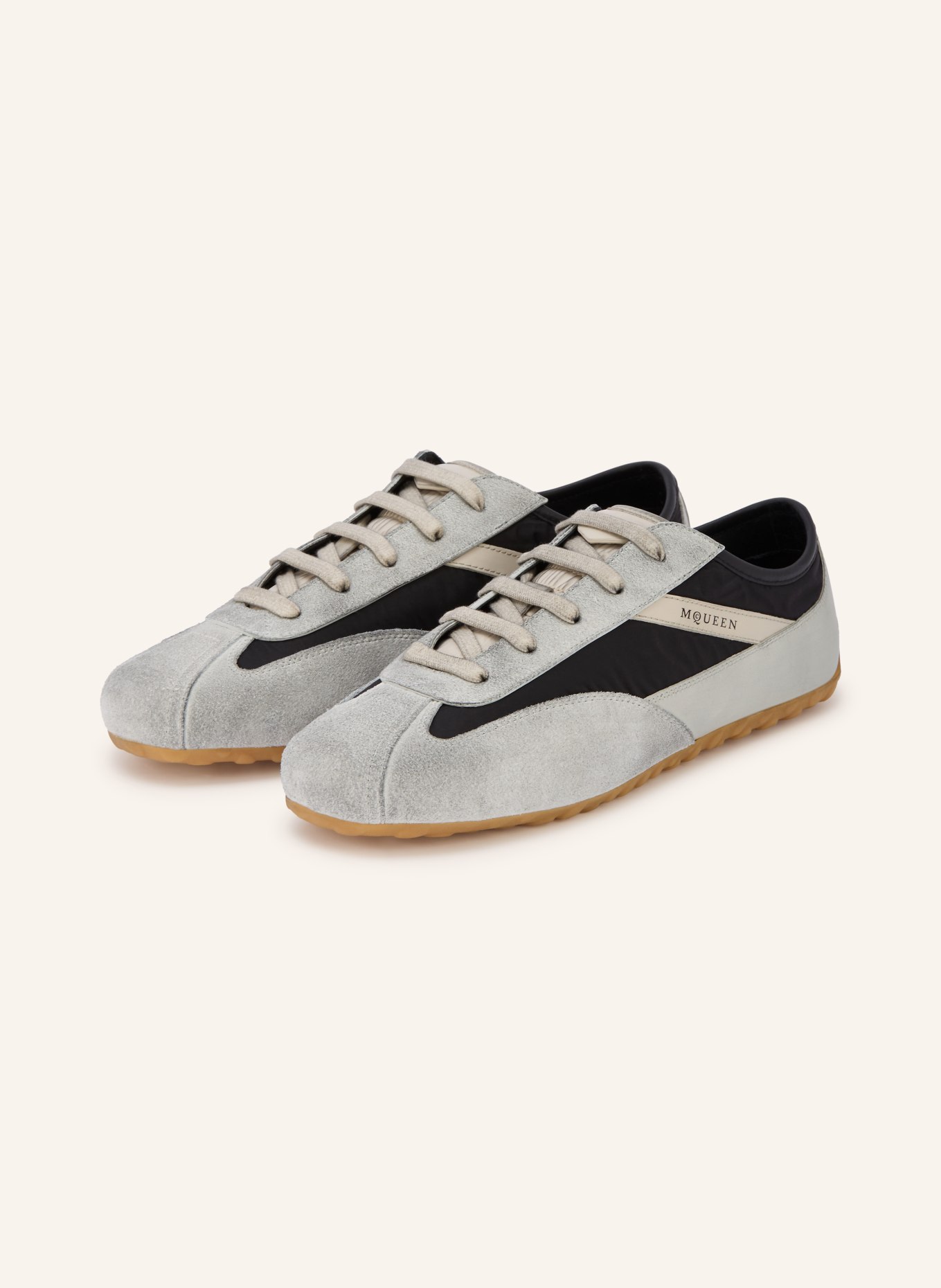 McQUEEN Sneakersy BOXE: ČERNÁ / ŠEDÁ