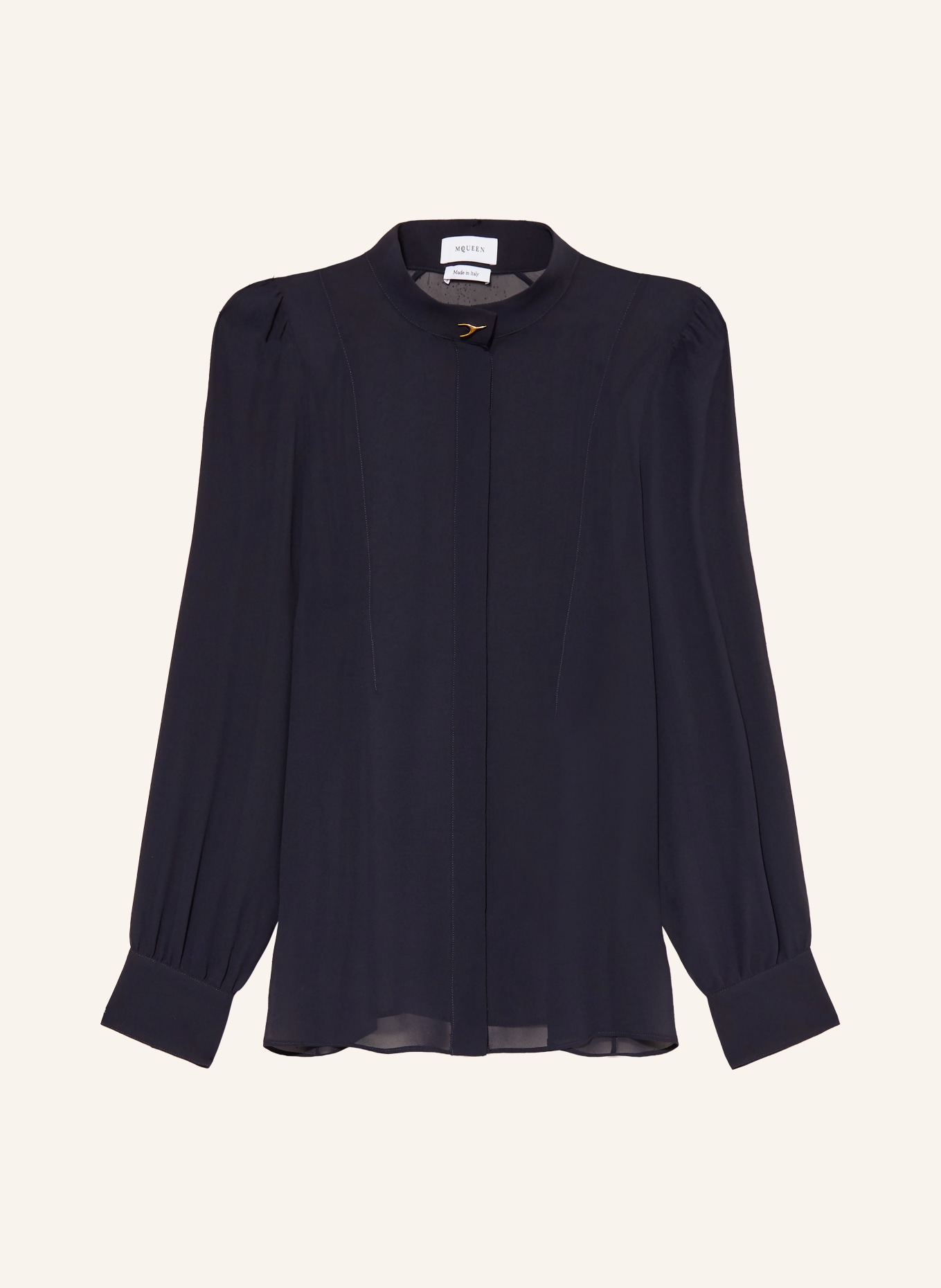 McQUEEN Seidenbluse: SCHWARZ / GOLD