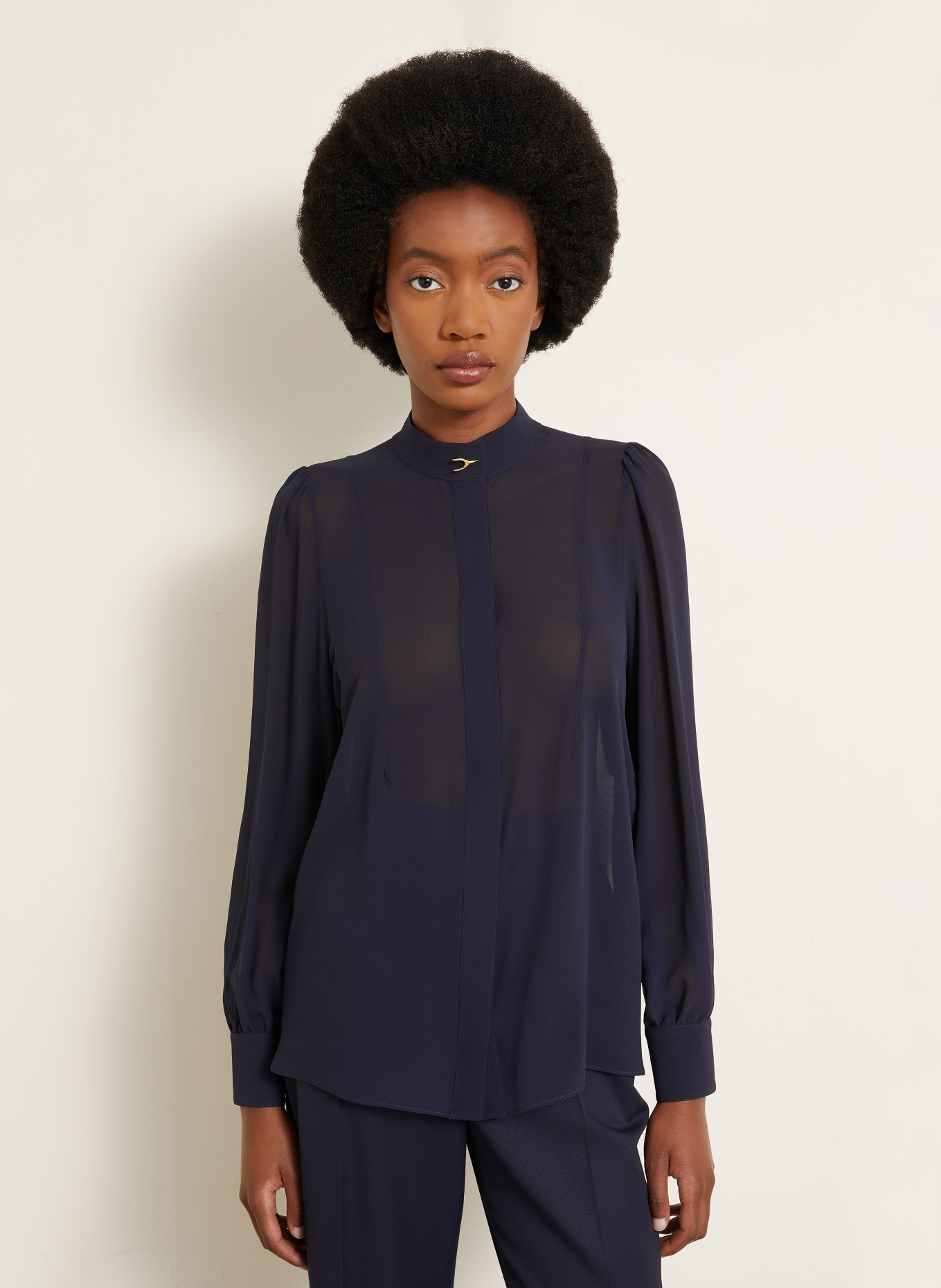 McQUEEN Seidenbluse: SCHWARZ / GOLD